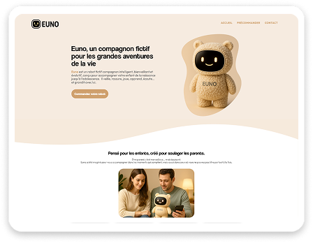 Capture d'écran du site Euno