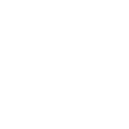 White hand icon with index finger pointing and clicking, emitting small lines symbolizing interaction.