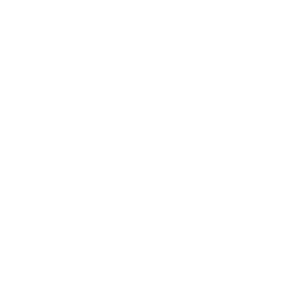Pixel art icon of a white fork and spoon crossed on a black background.