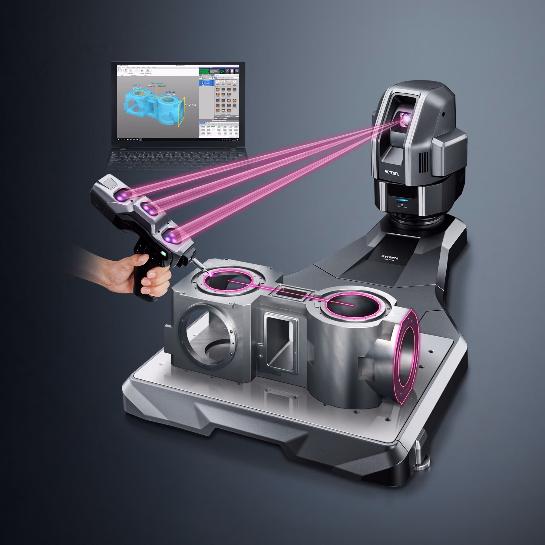 Optisches 3D-Messsystem zur Bauteilvermessung