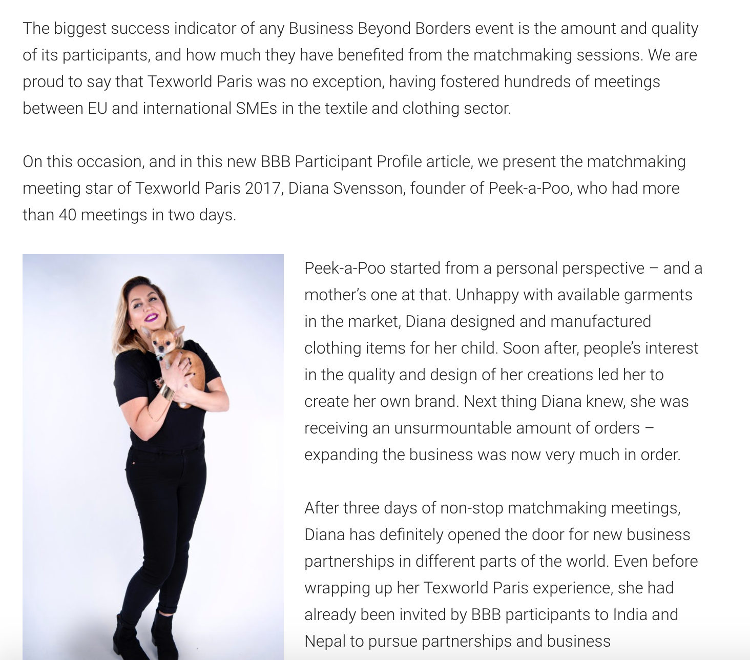 Peek-A-Poo — Business Beyond Borders matchmaking session