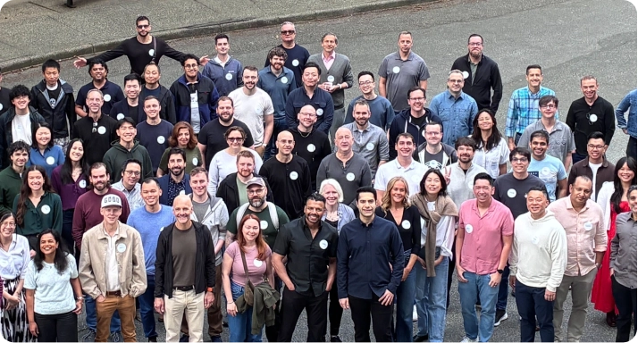 Affinity team gathered outdoors for a group photo