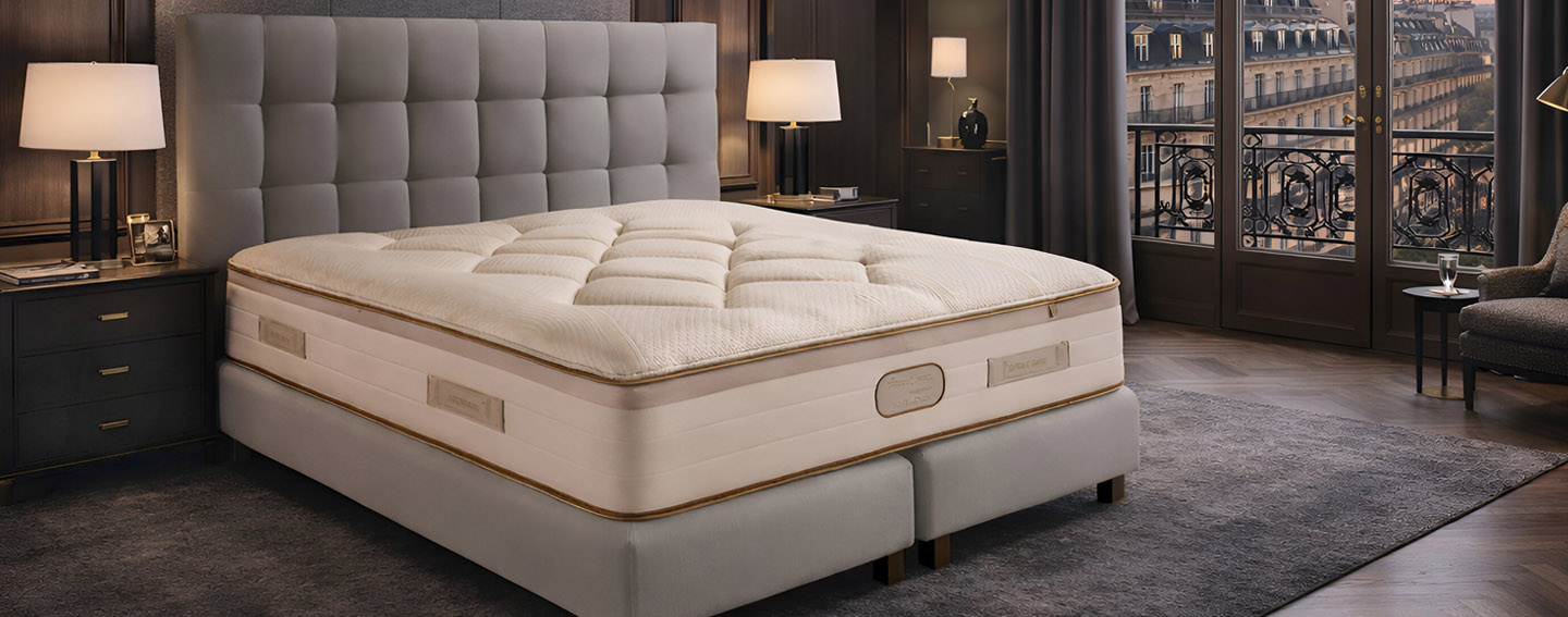 Matelas Supreme dream simmons dans une belle chambre de palace