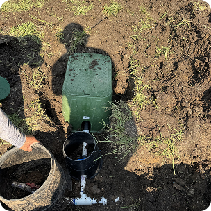 Irrigation work in progress