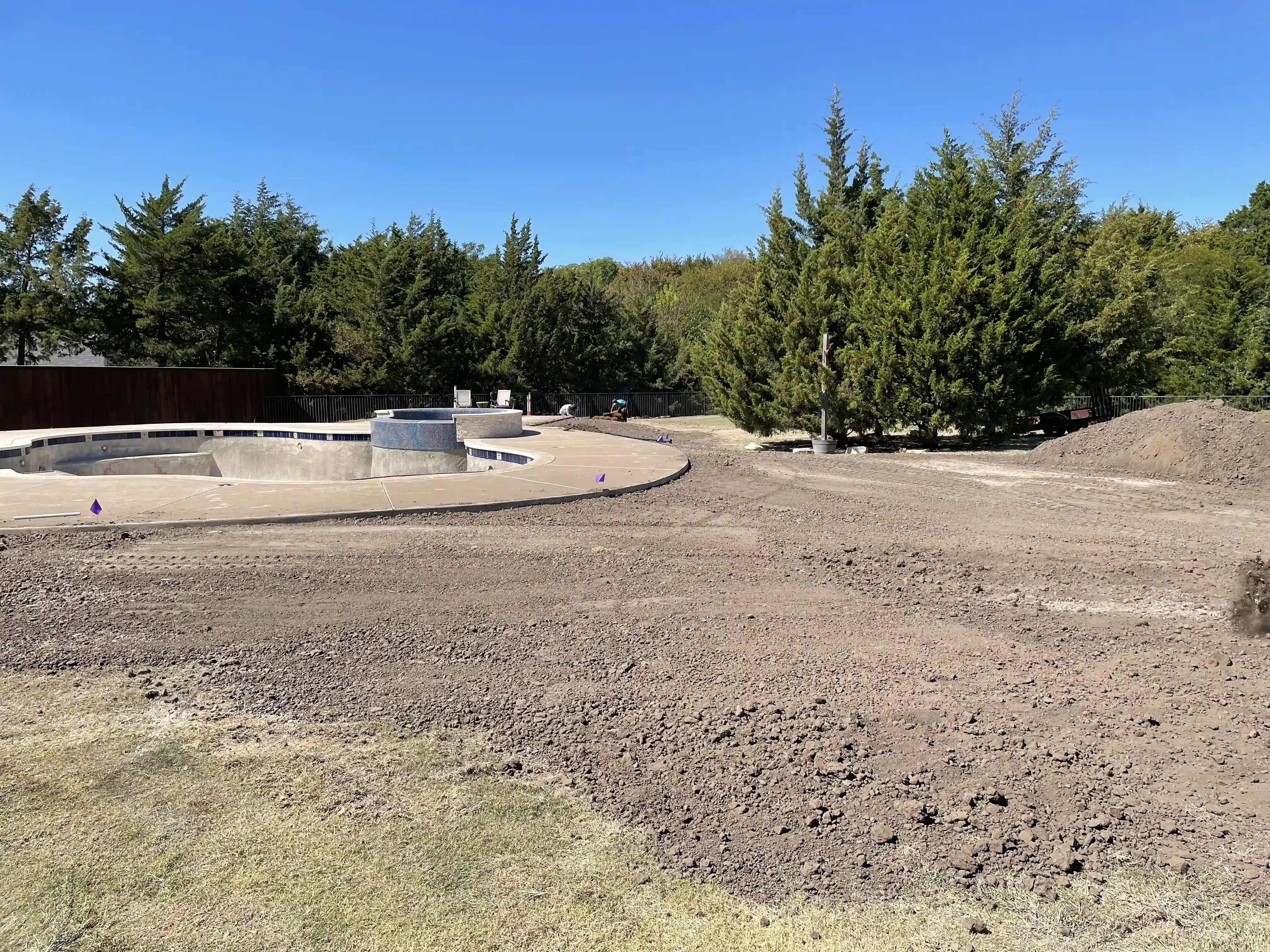 Irrigation work in progress