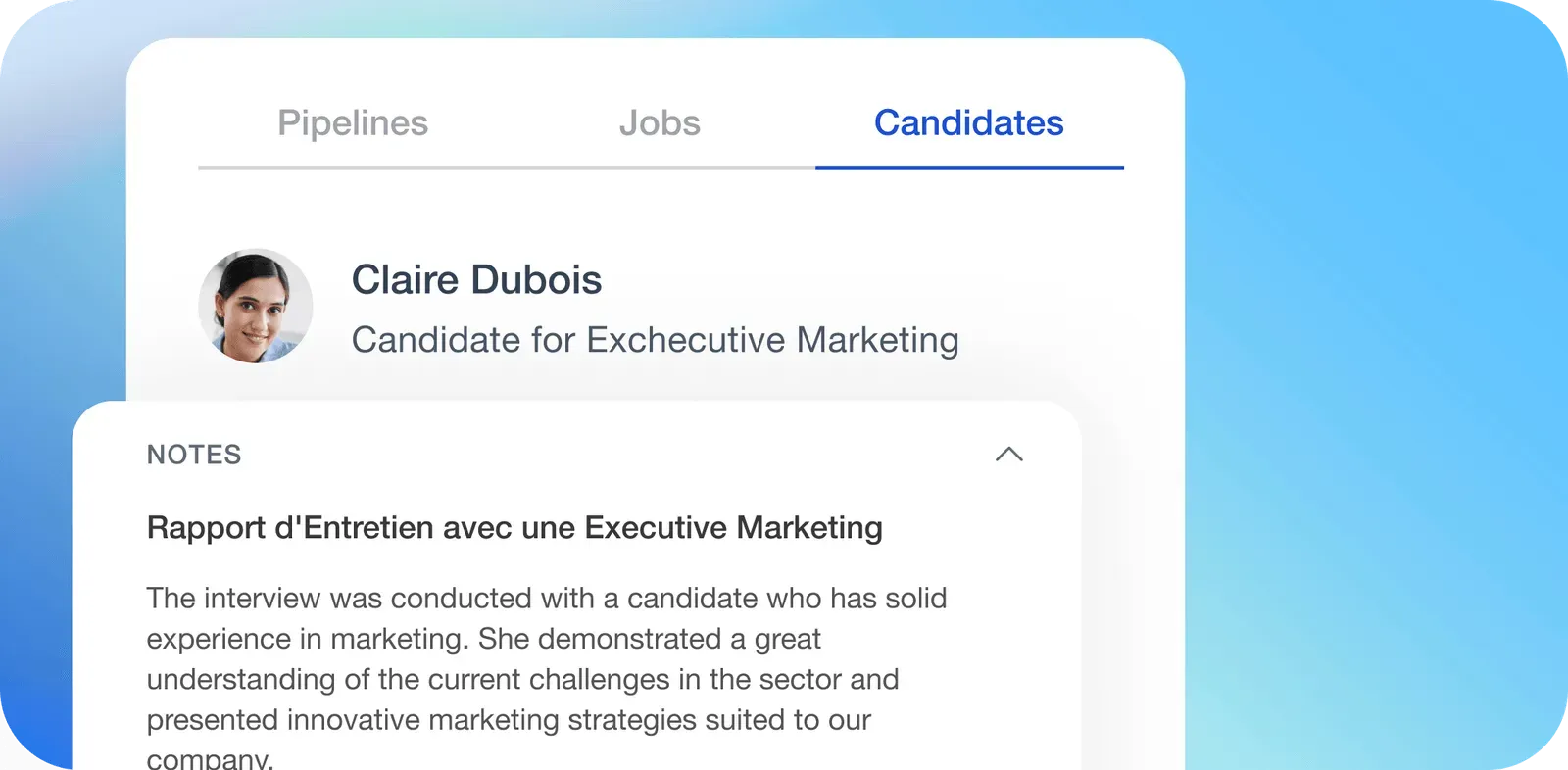Feedback d'entretien IA