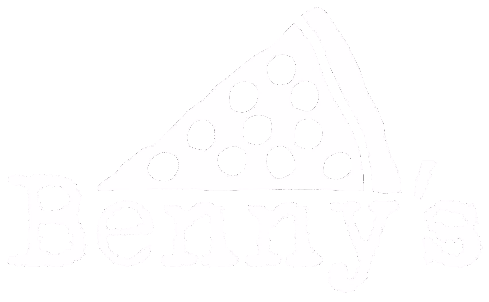 Logo with a pizza slice above the word 'Benny's' in stylized font.