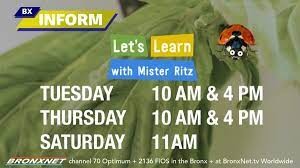 Green Bronx Machine’s Let’s Learn with Mister Ritz to Premiere on BronxNet on June 1