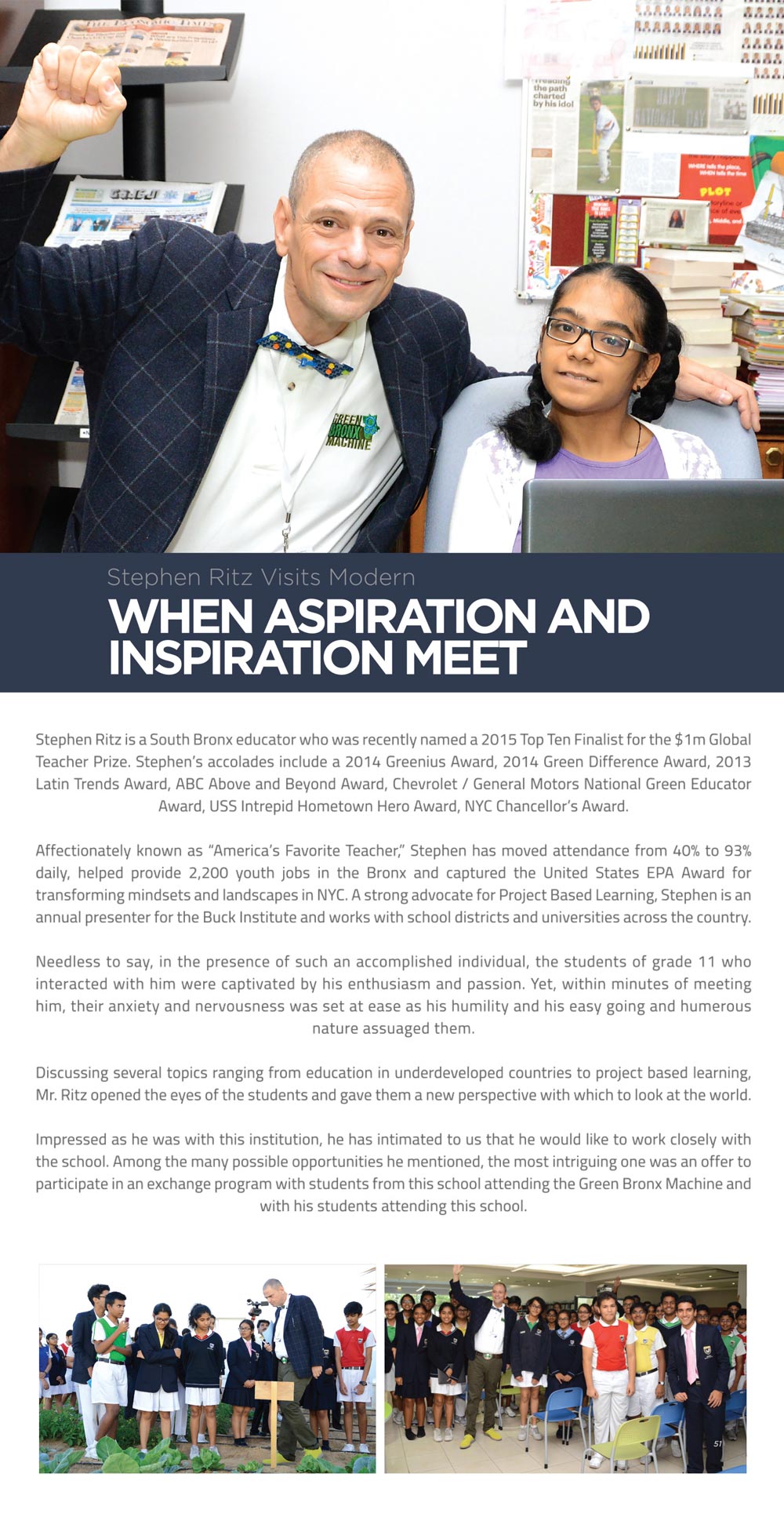 Stephen Ritz Visits GEMS Modern Academy
