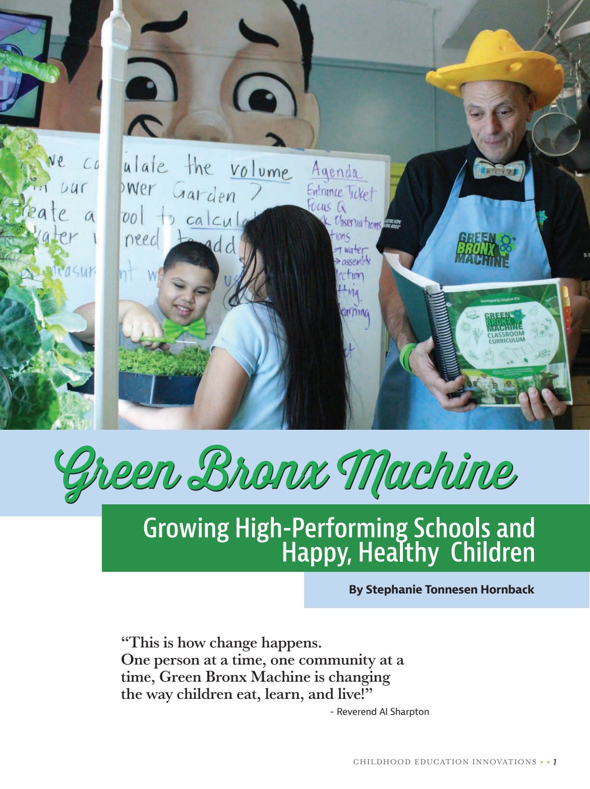 Cover of the Childhood Education International feature on Green Bronx Machine