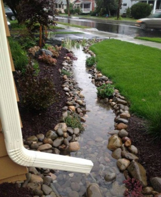 downspout landscaping ideas