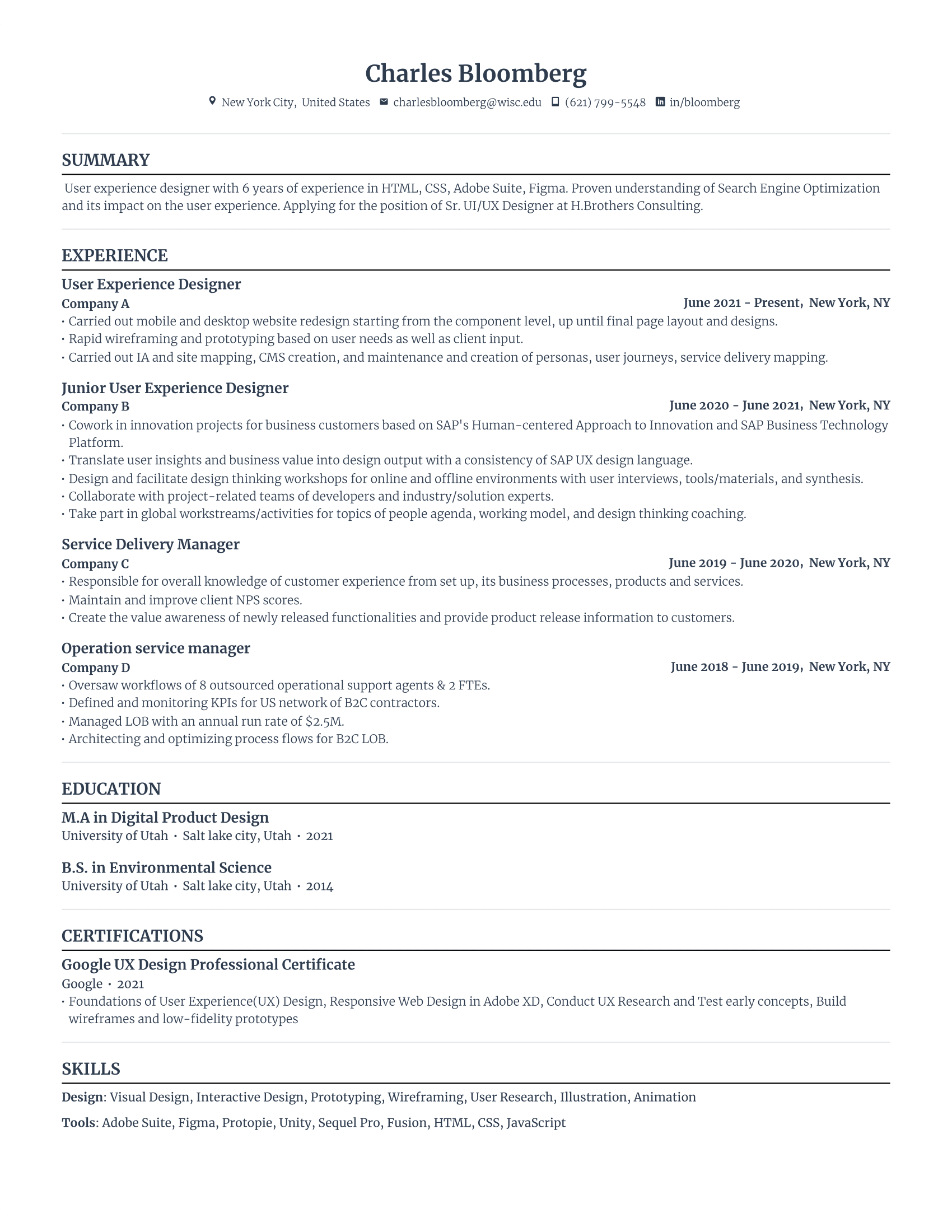 basic resume template