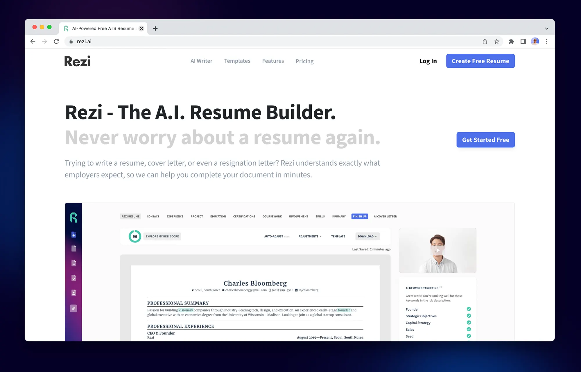 Rezi Homepage