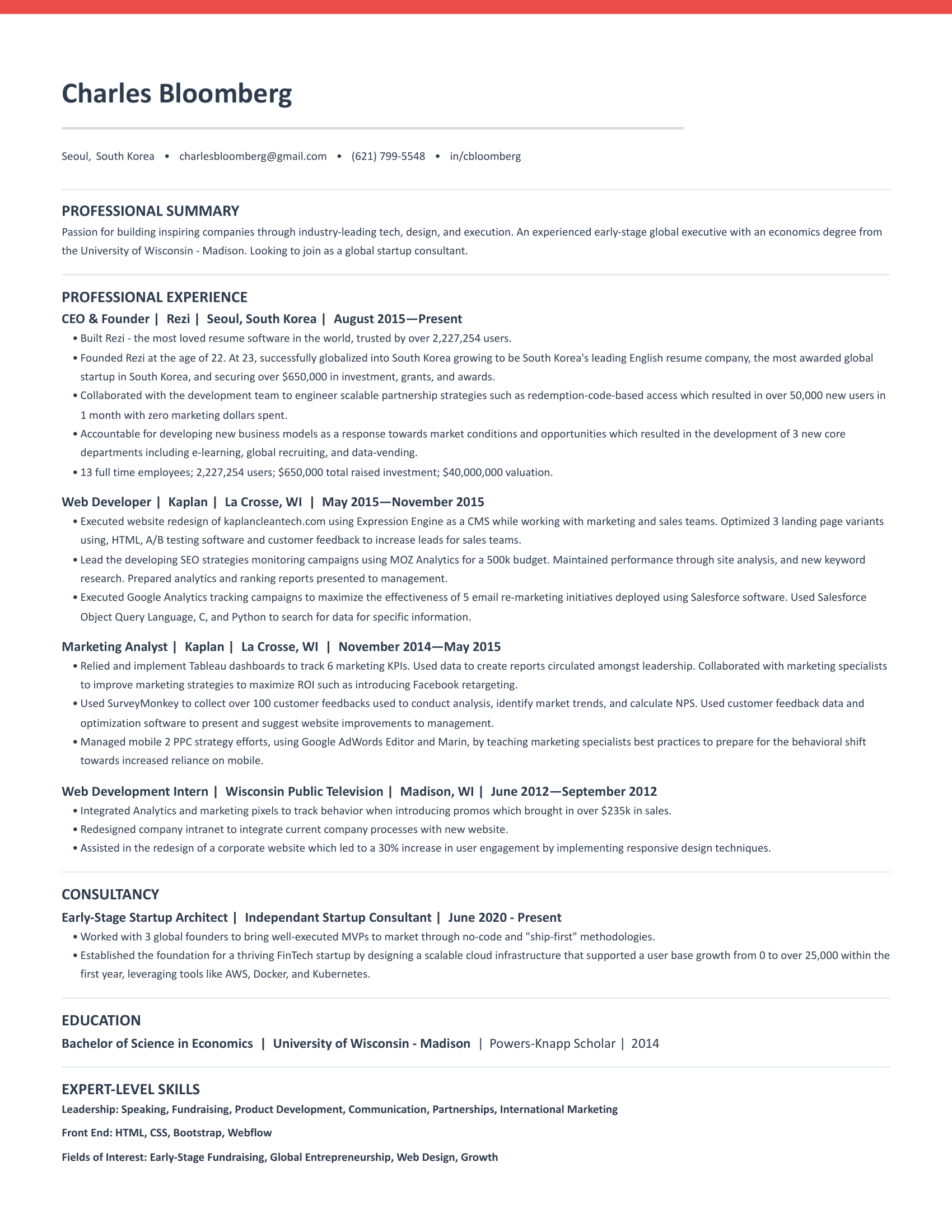 Accent Resume Creative Template