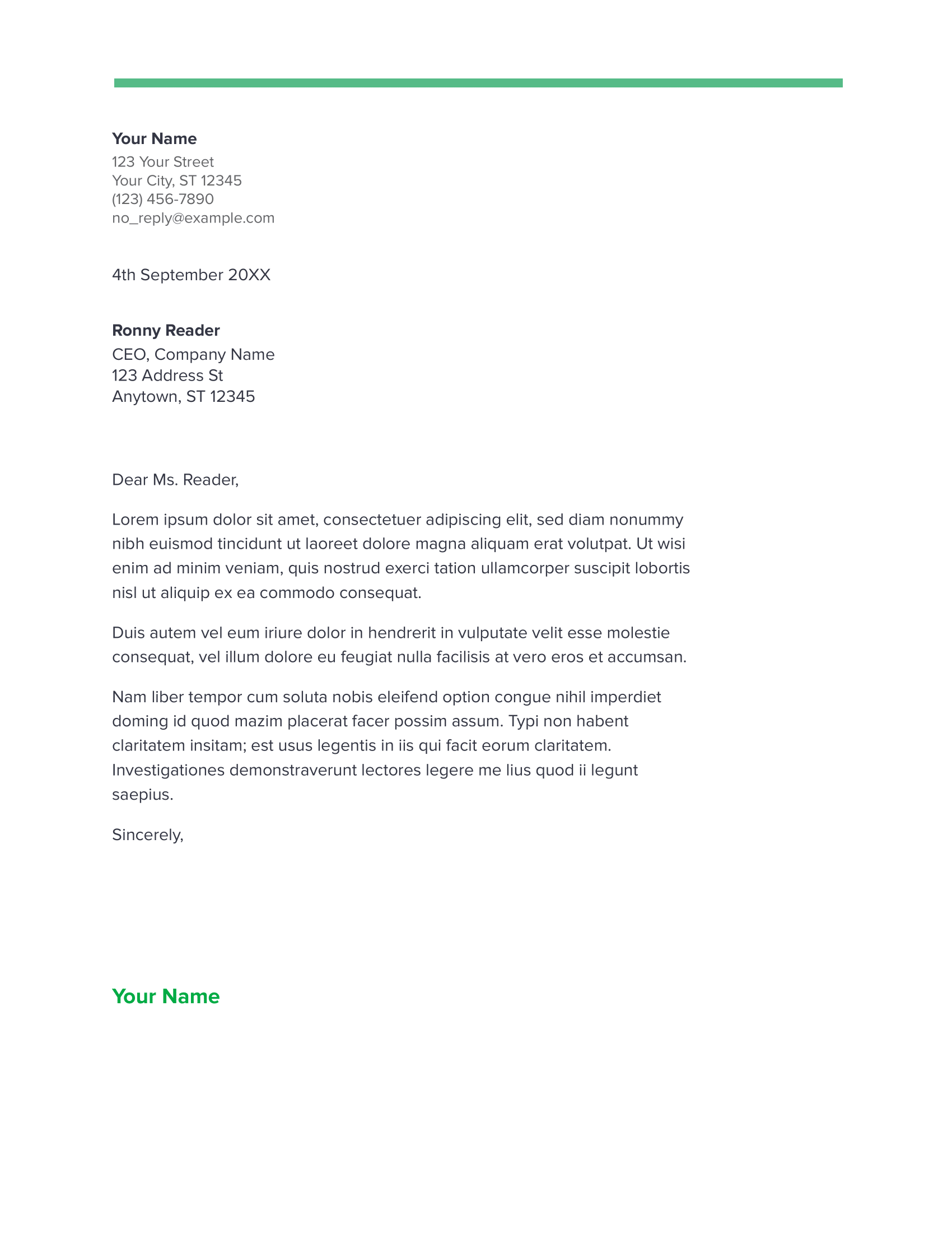 Spearmint cover letter template 
