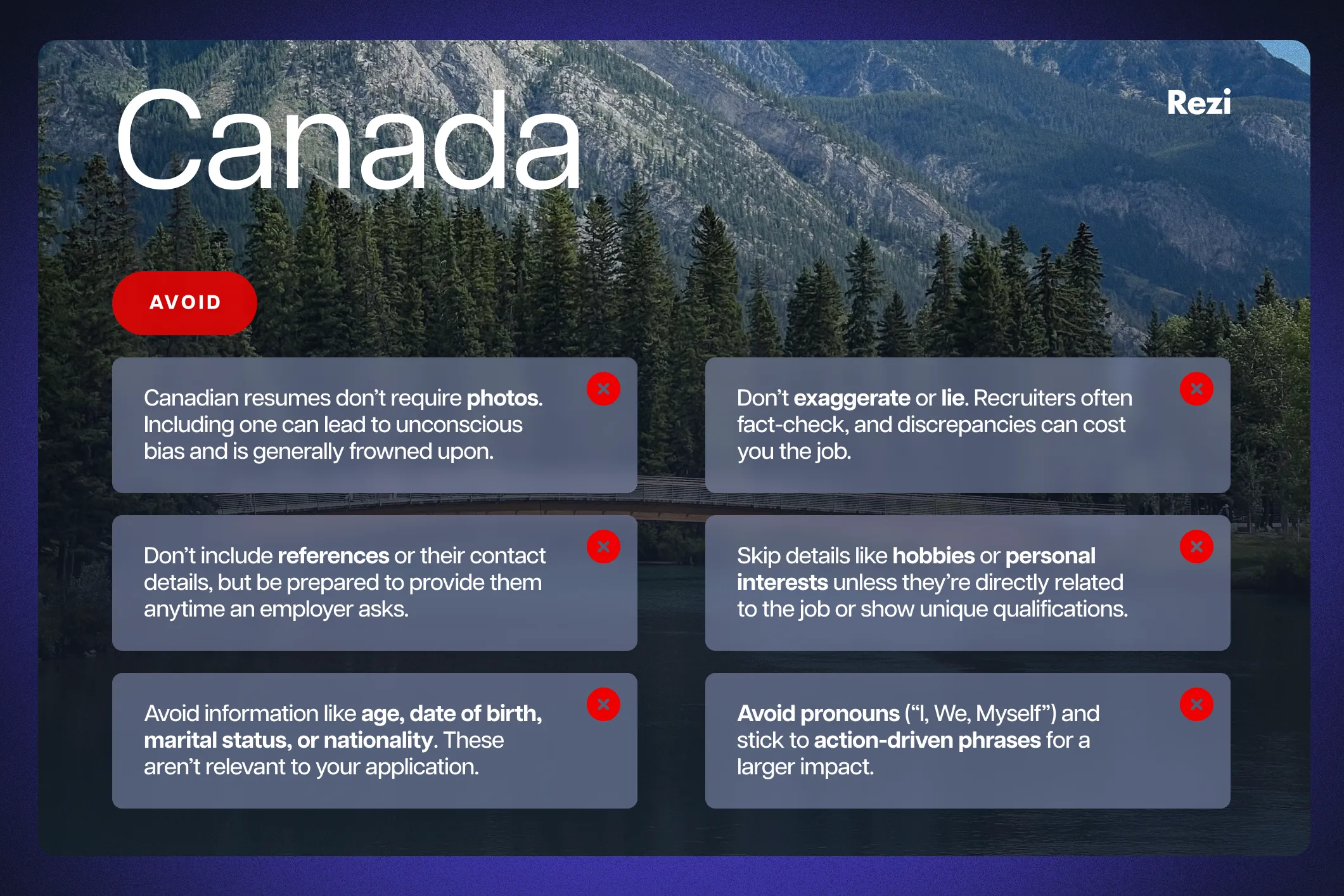 what to leave out in your Canadian resume