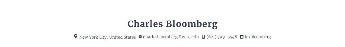 Resume header