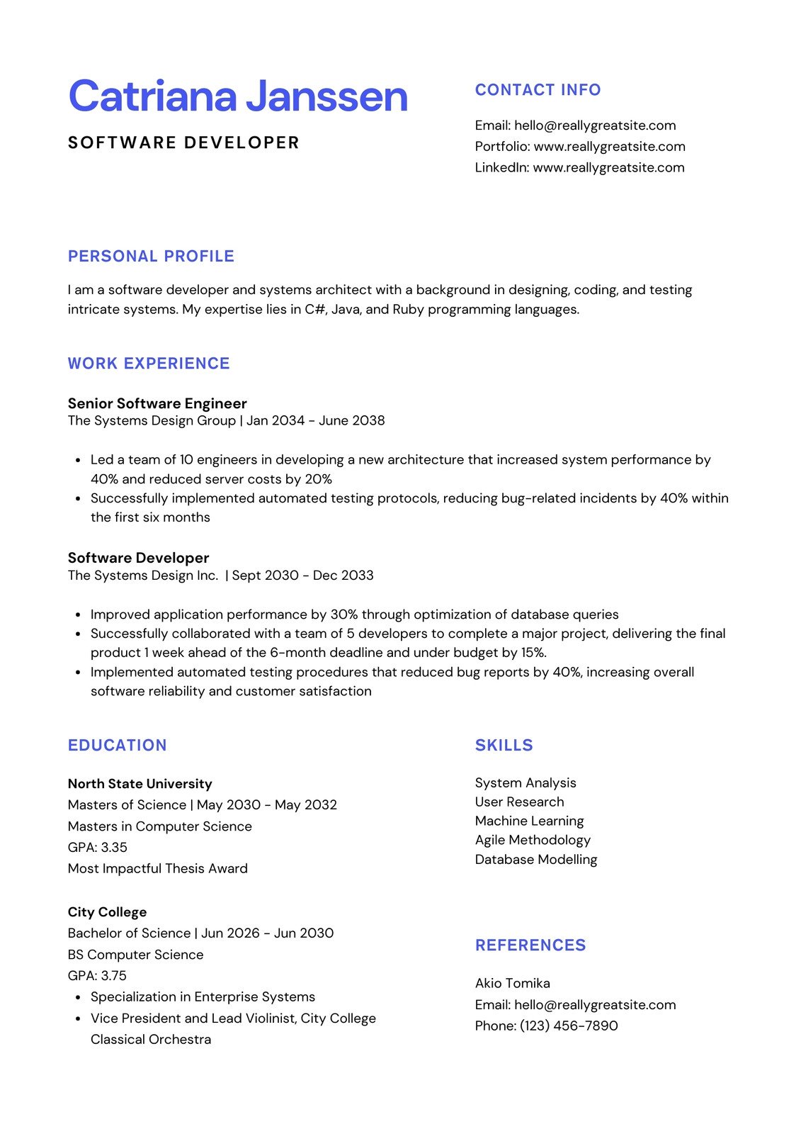 IT resume template