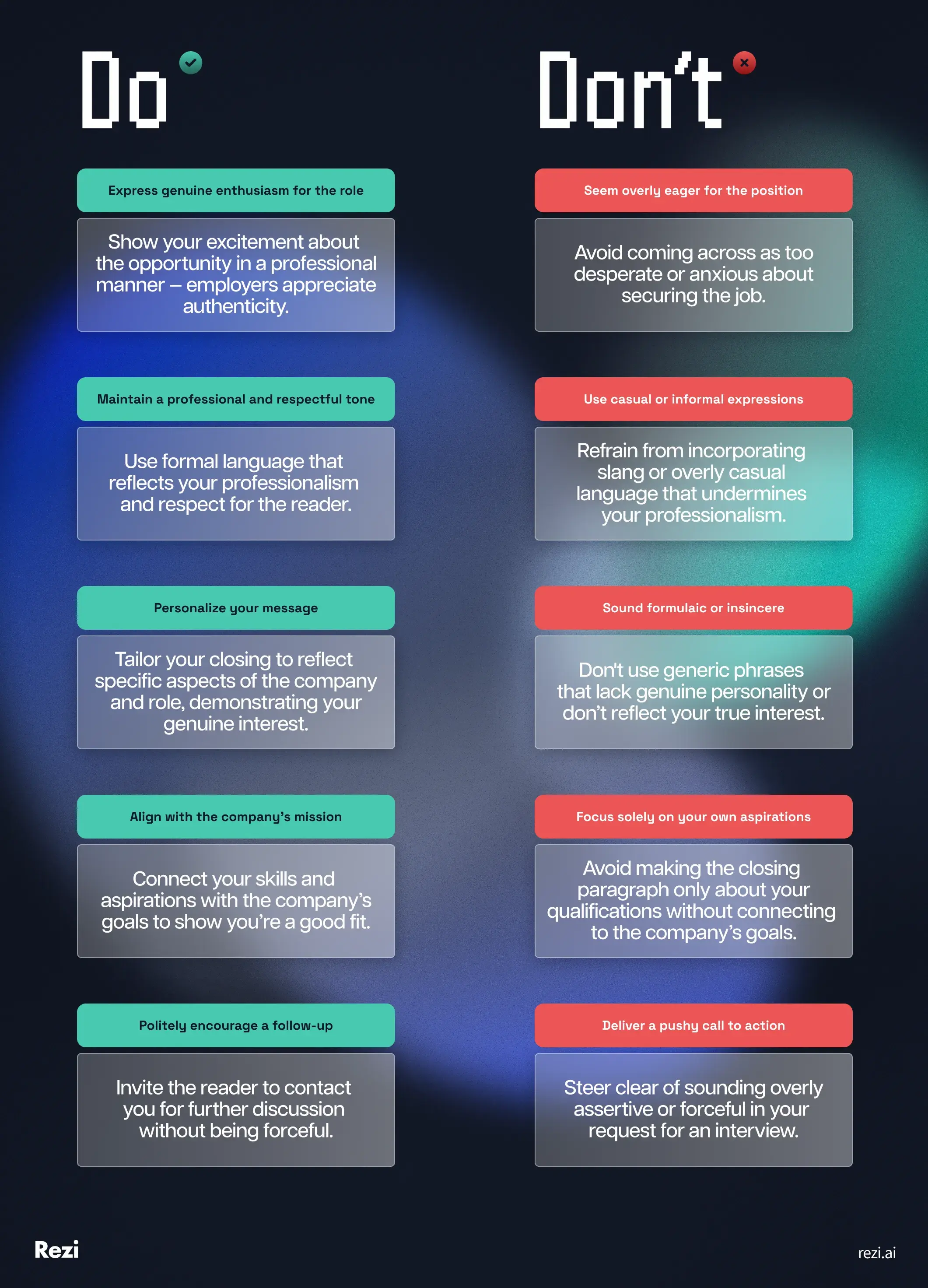 Dos and Don’ts of Ending a Cover Letter