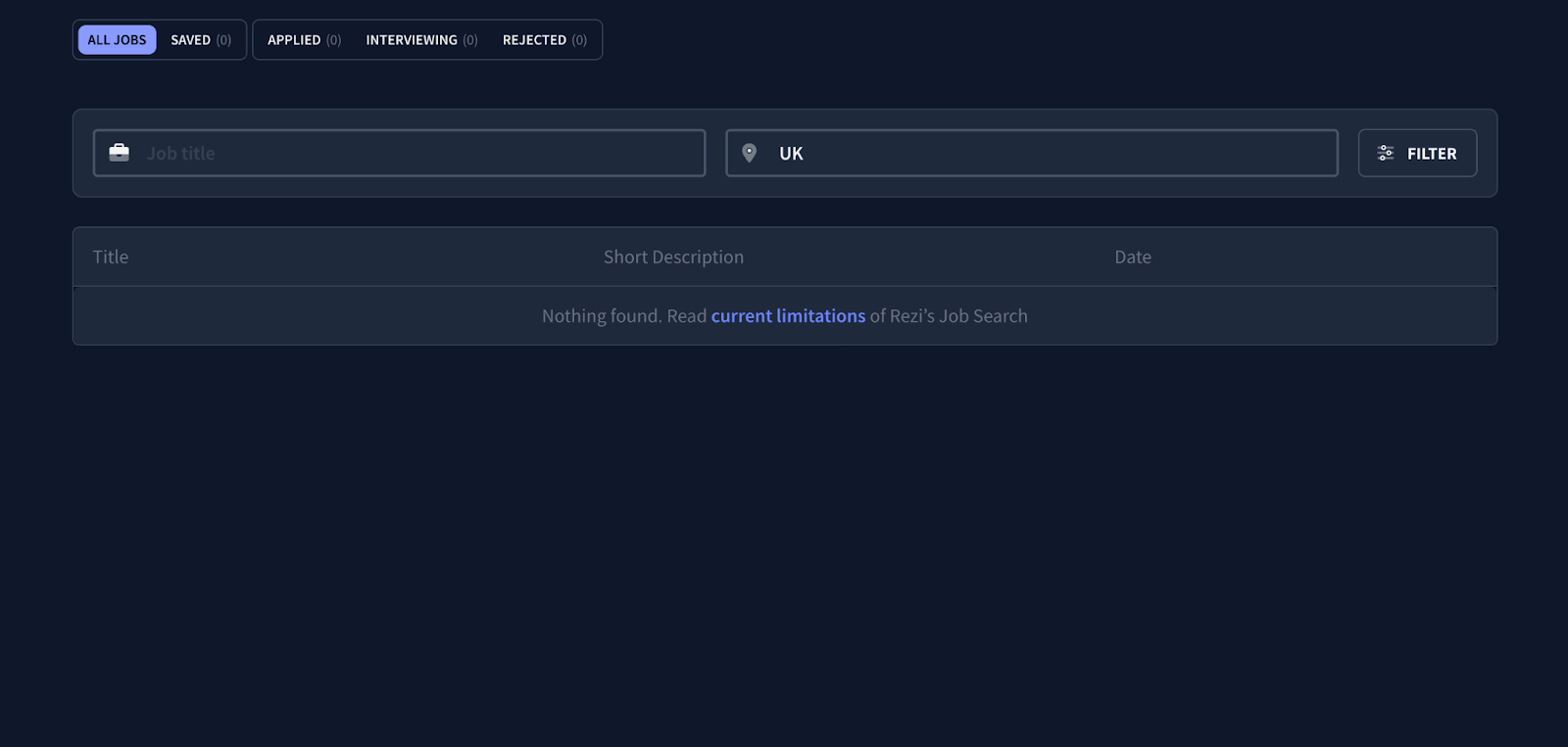 Rezi job search organizer tool.