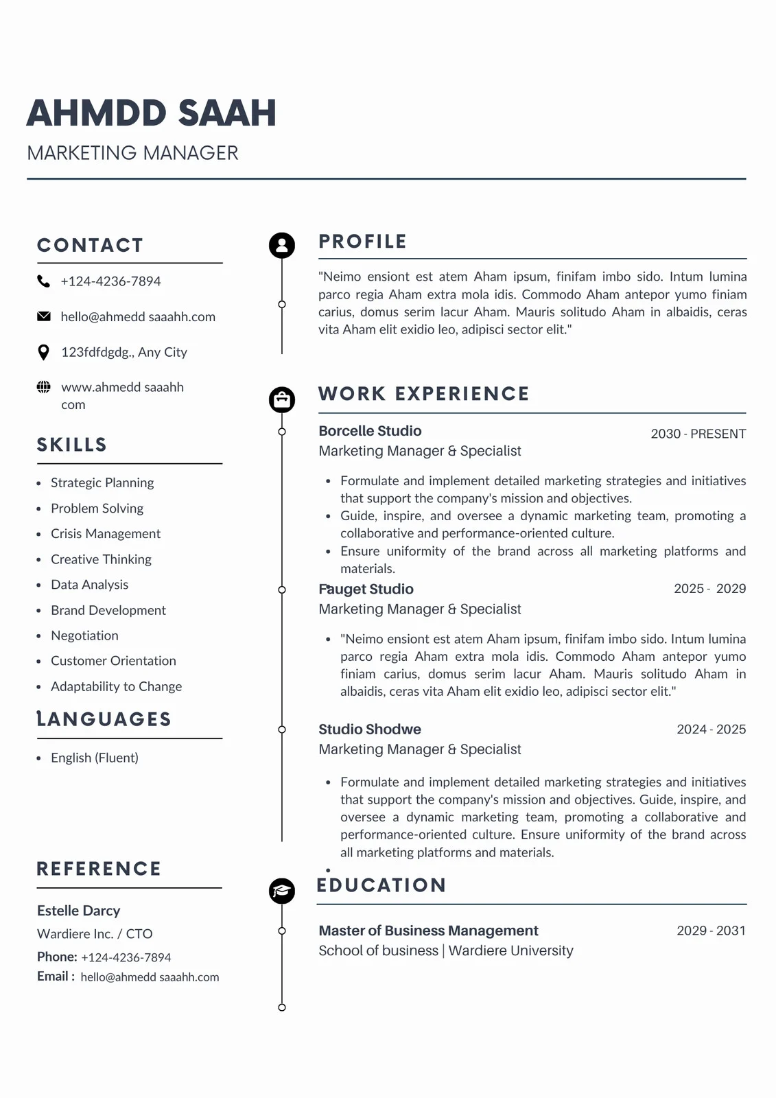 Professional resume template