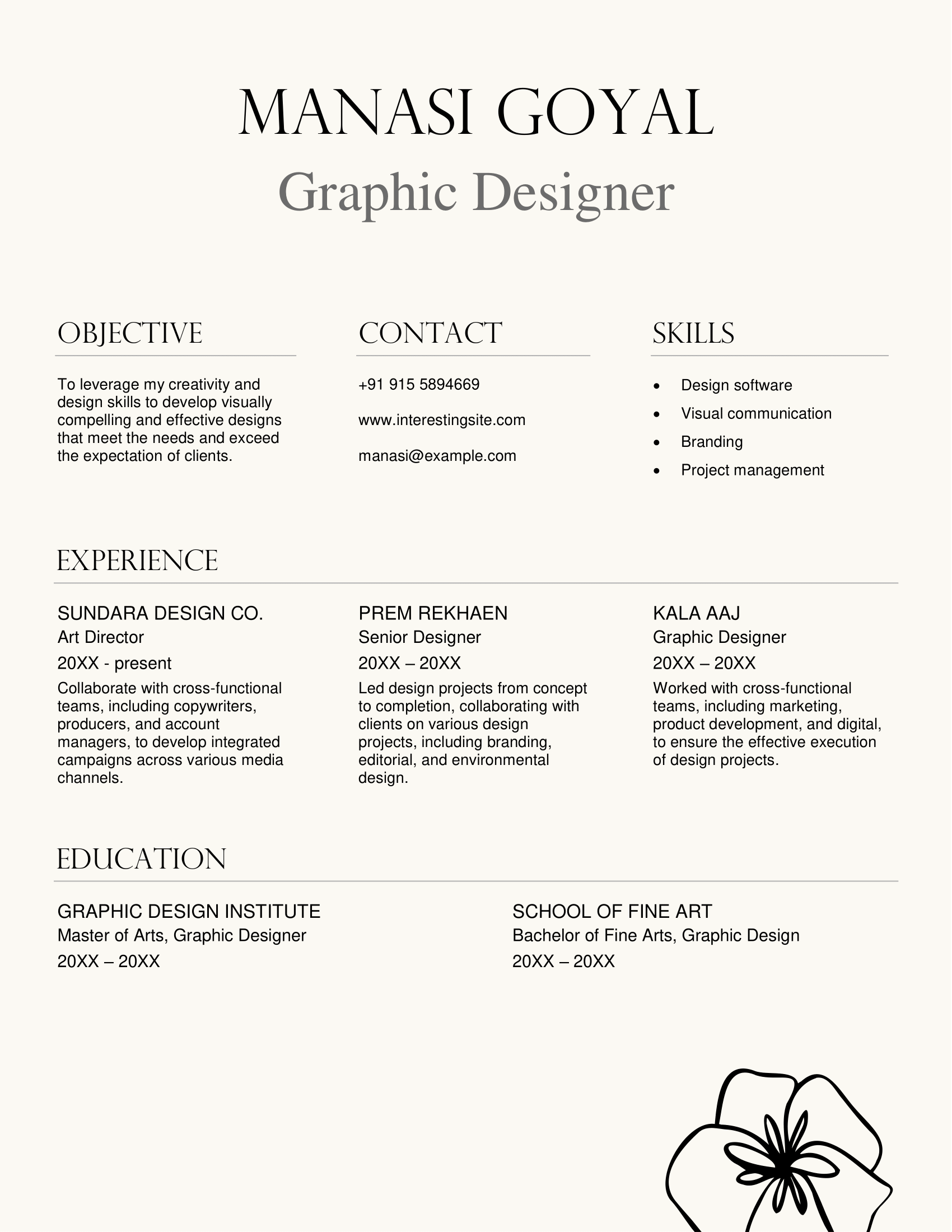 Elegant resume template