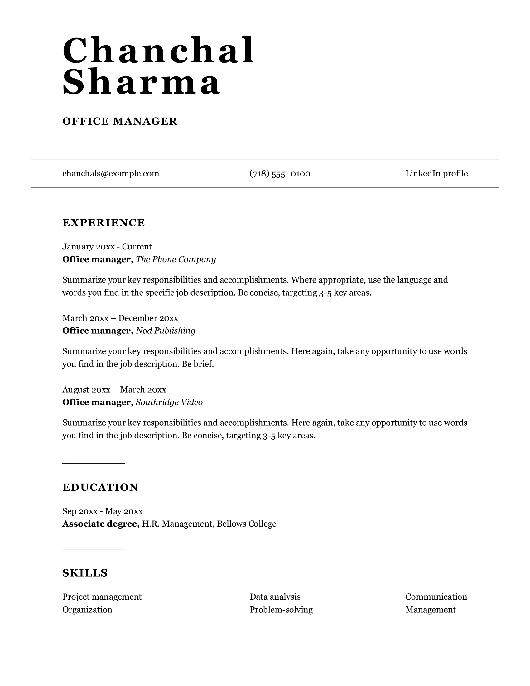 ats resume template