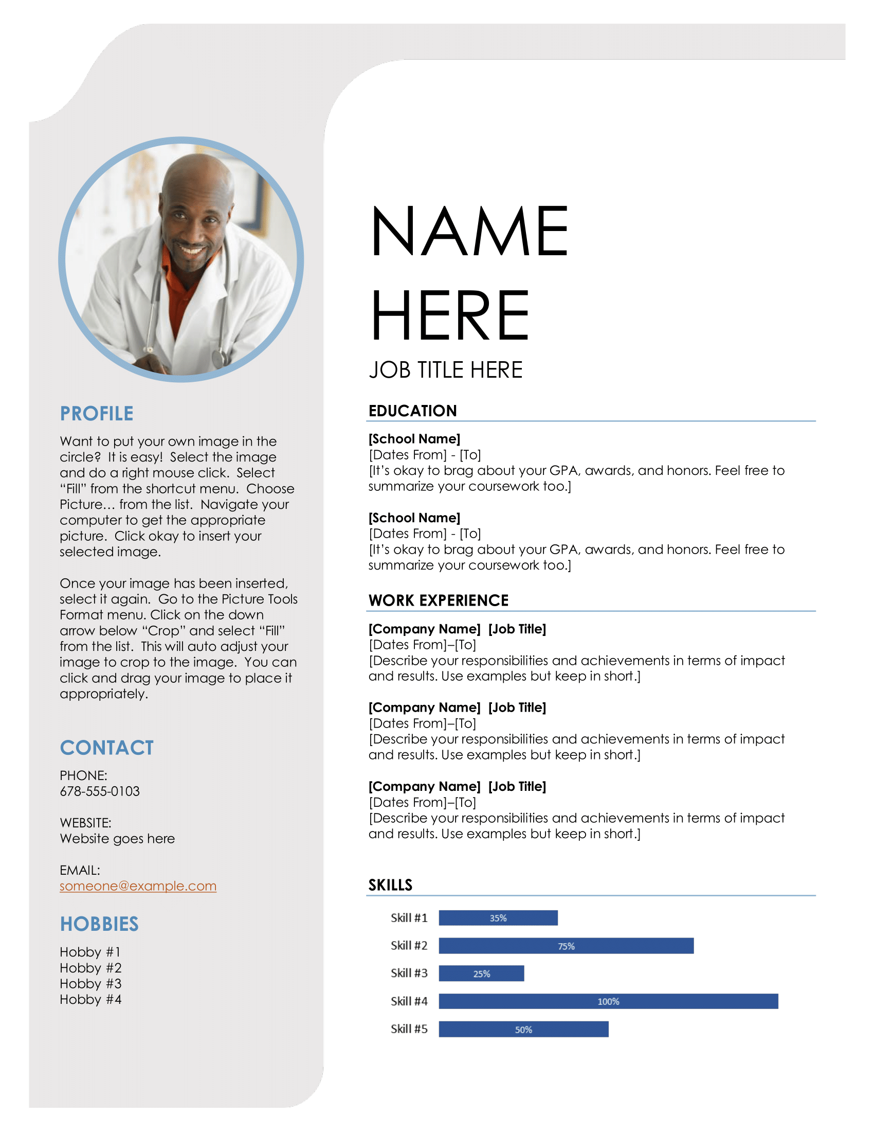 Bold modern resume template