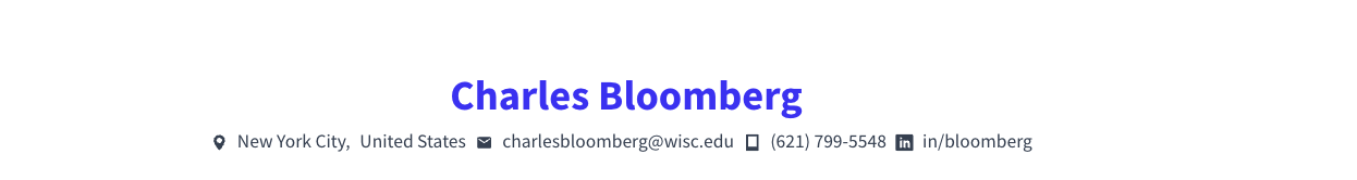 resume header