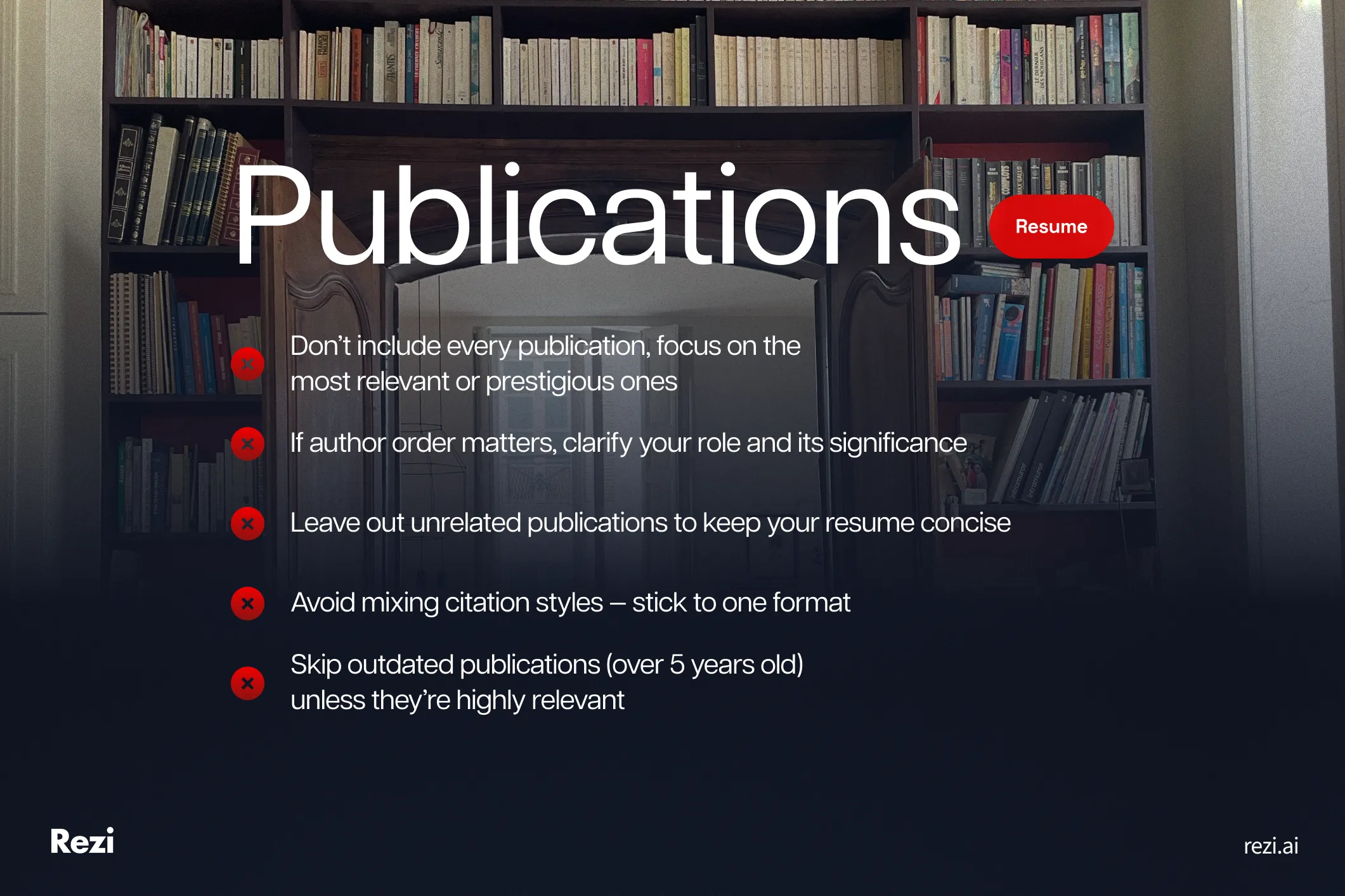 what to leave out when adding publications to your resume.