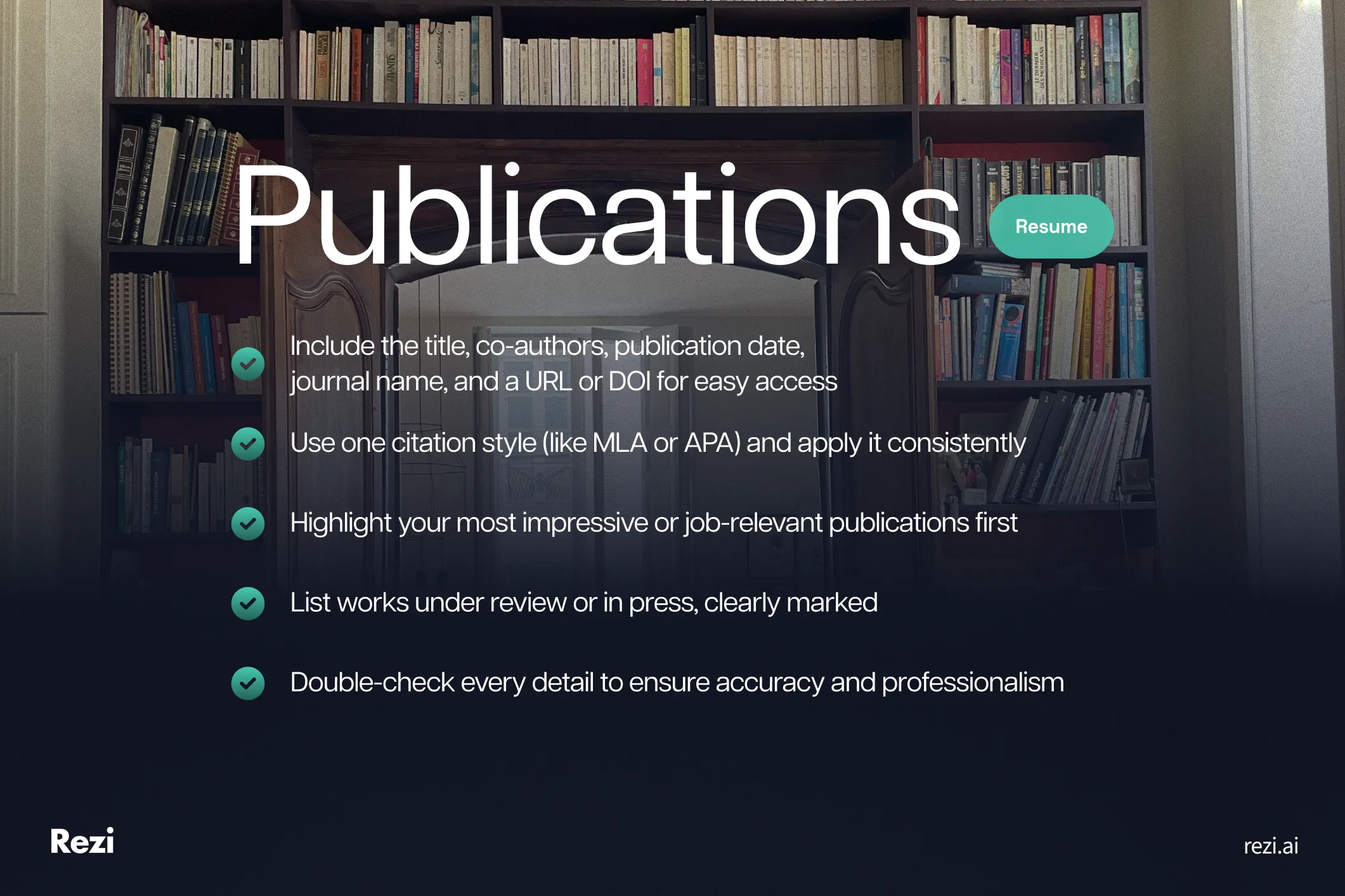 what to include when adding publications to your resume.