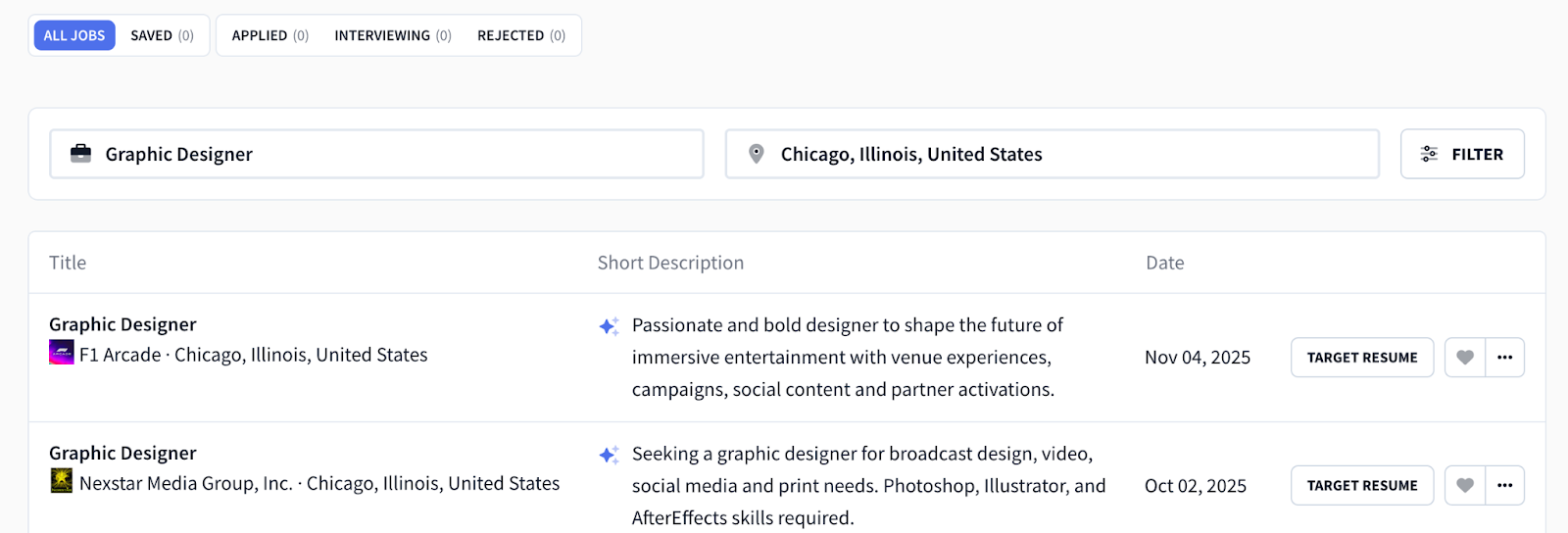 rezi ai job search