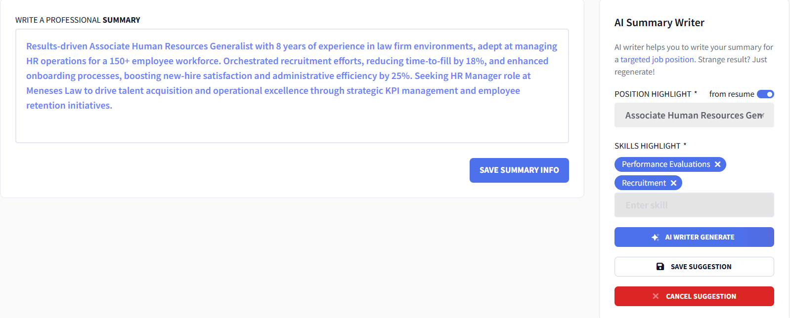 rezi ai summary writer