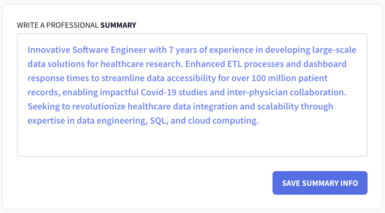 AI summary tool