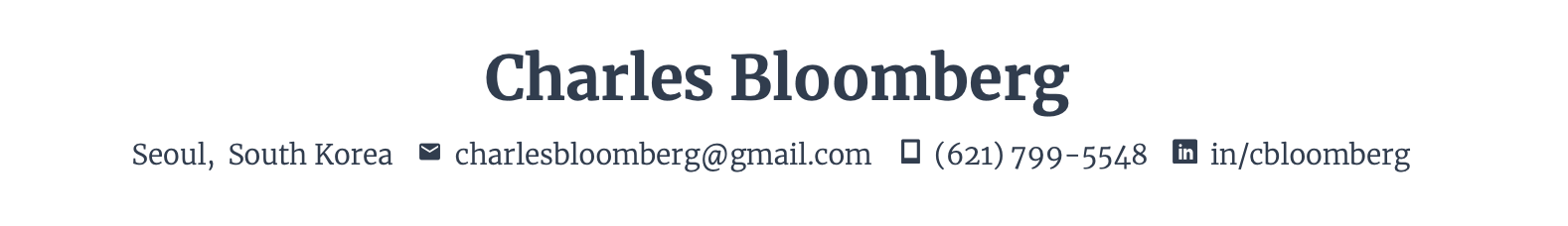 Resume header