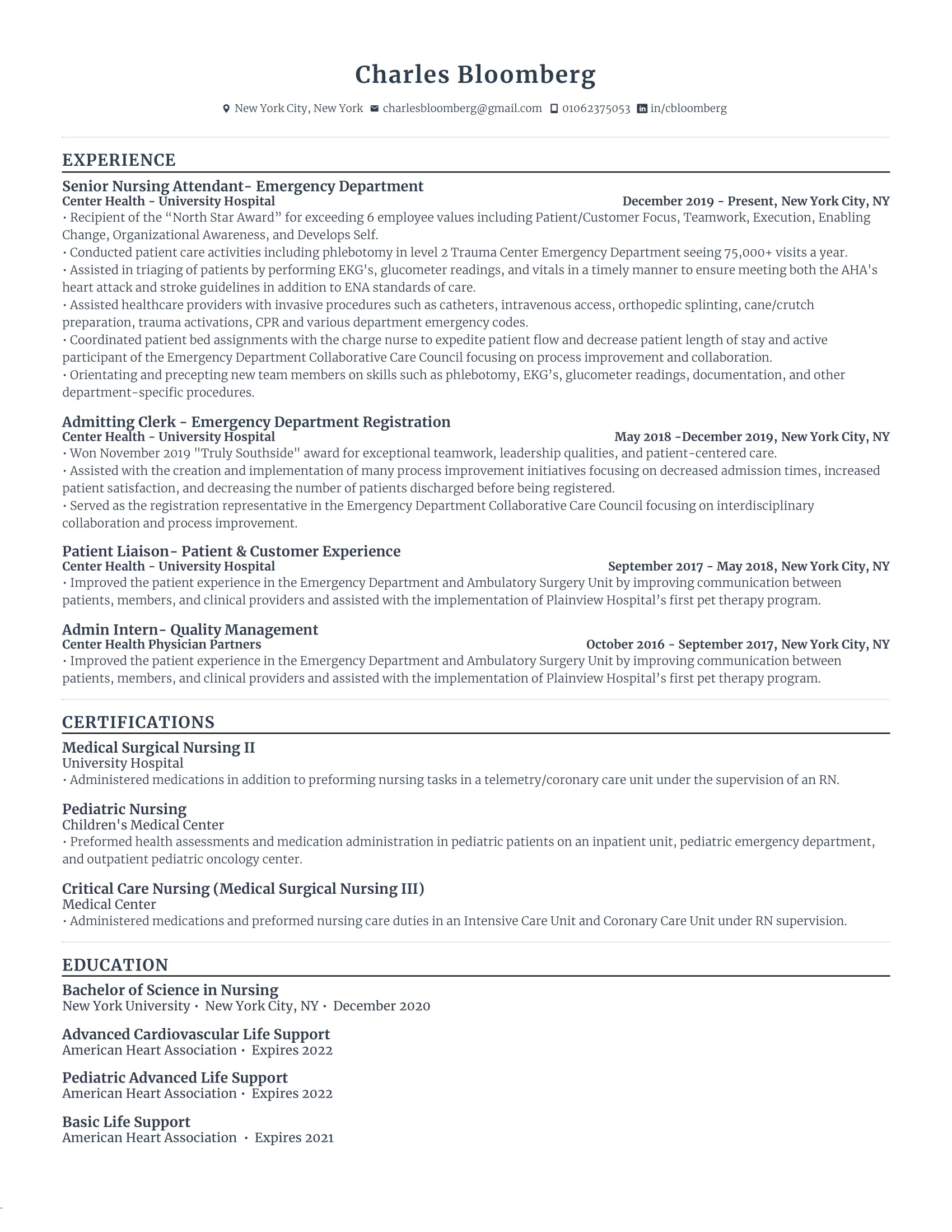 Nursing Resume Template