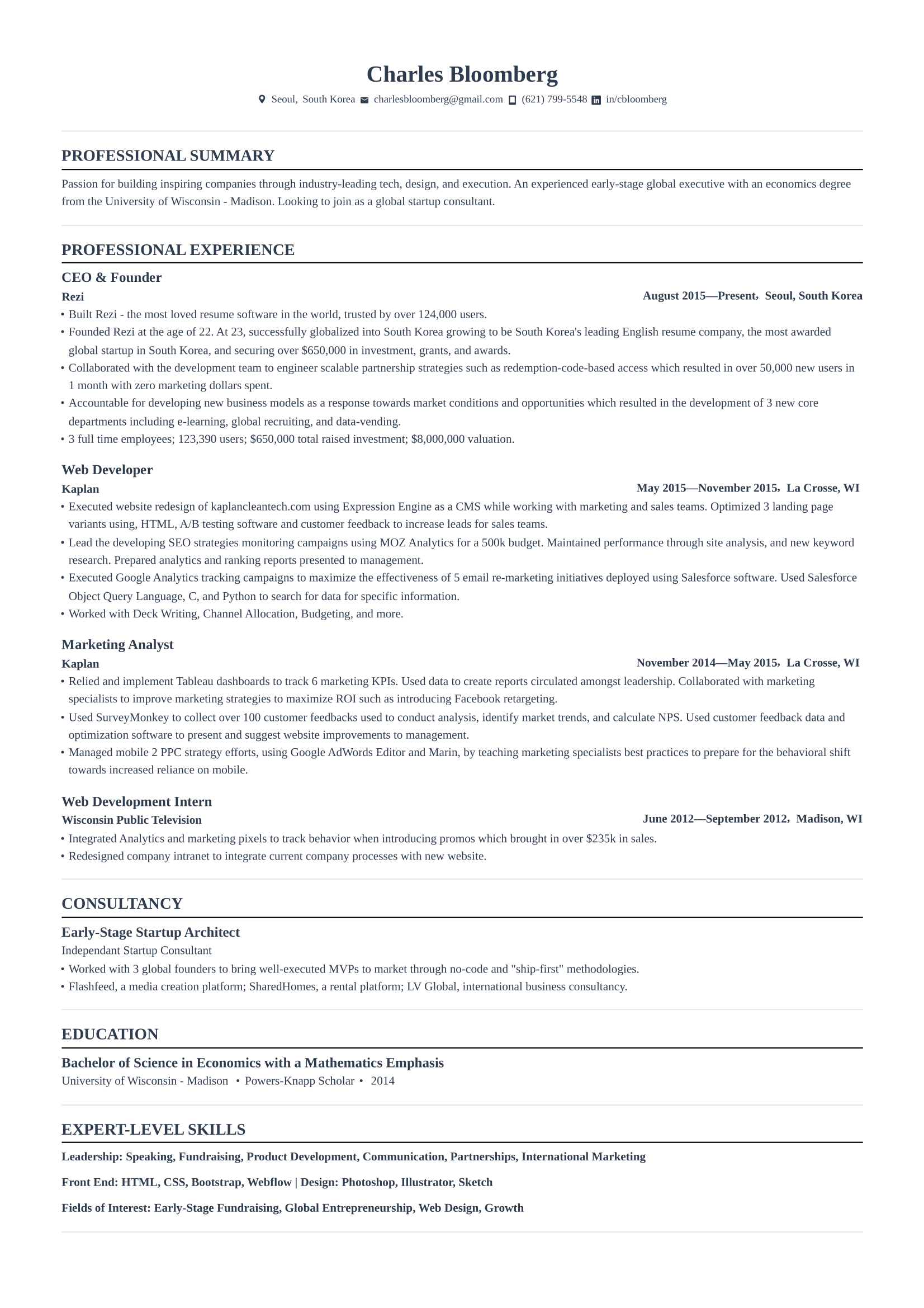 Neat Resume Template