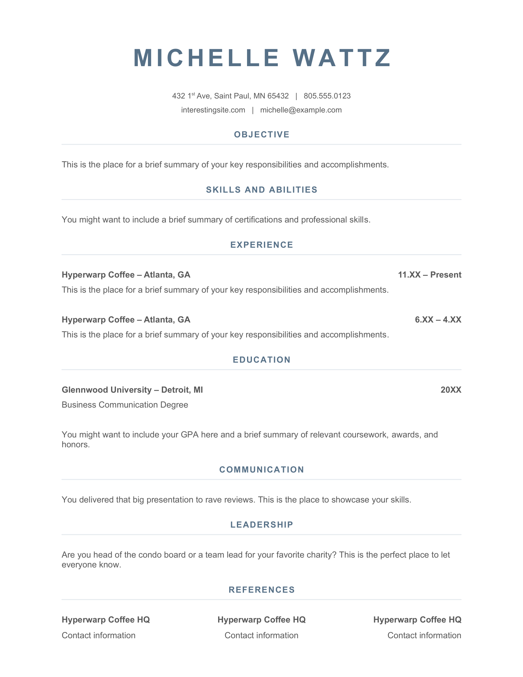 ATS Simple Resume Template