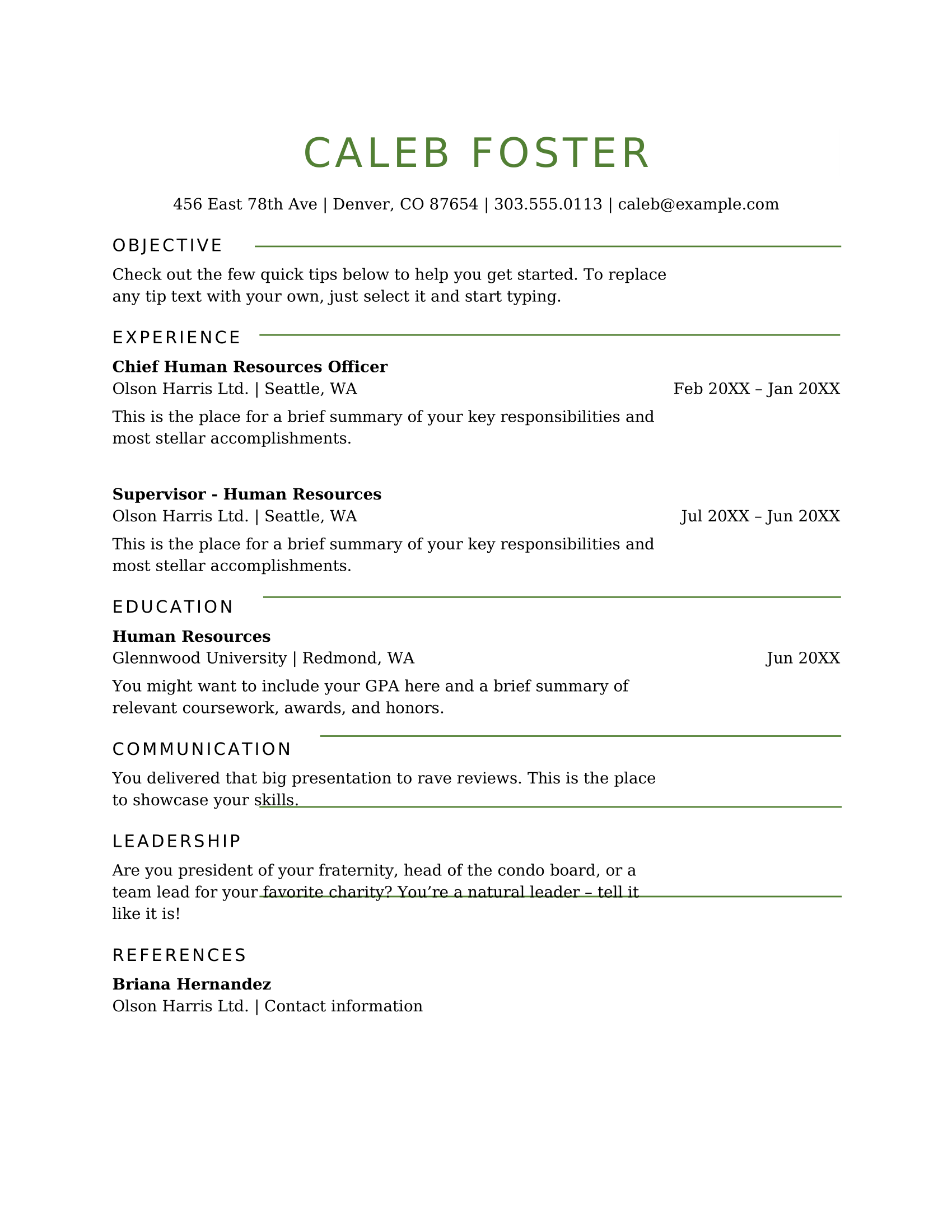 ATS Basic Resume Template
