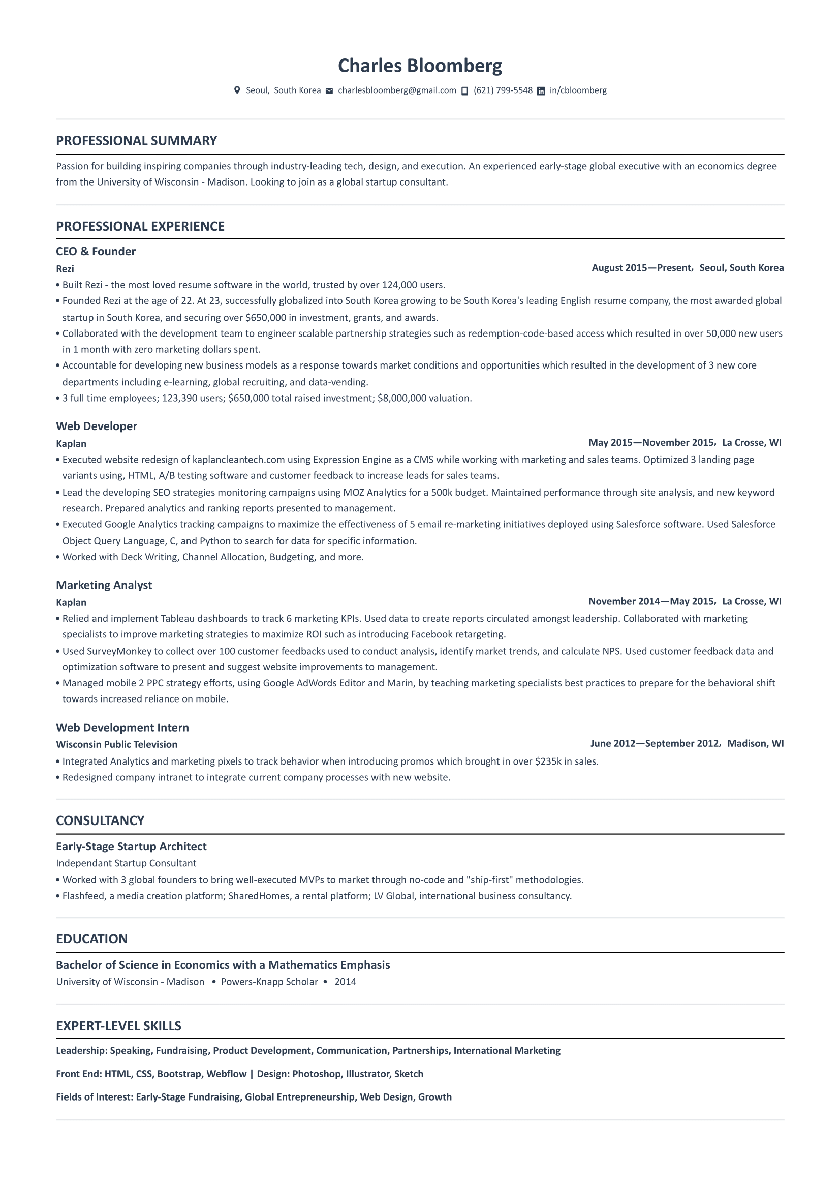 Basic Resume Template 