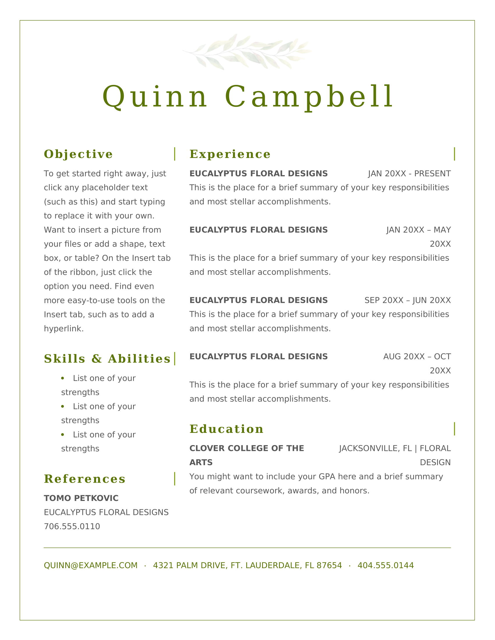 Elegant Resume Template