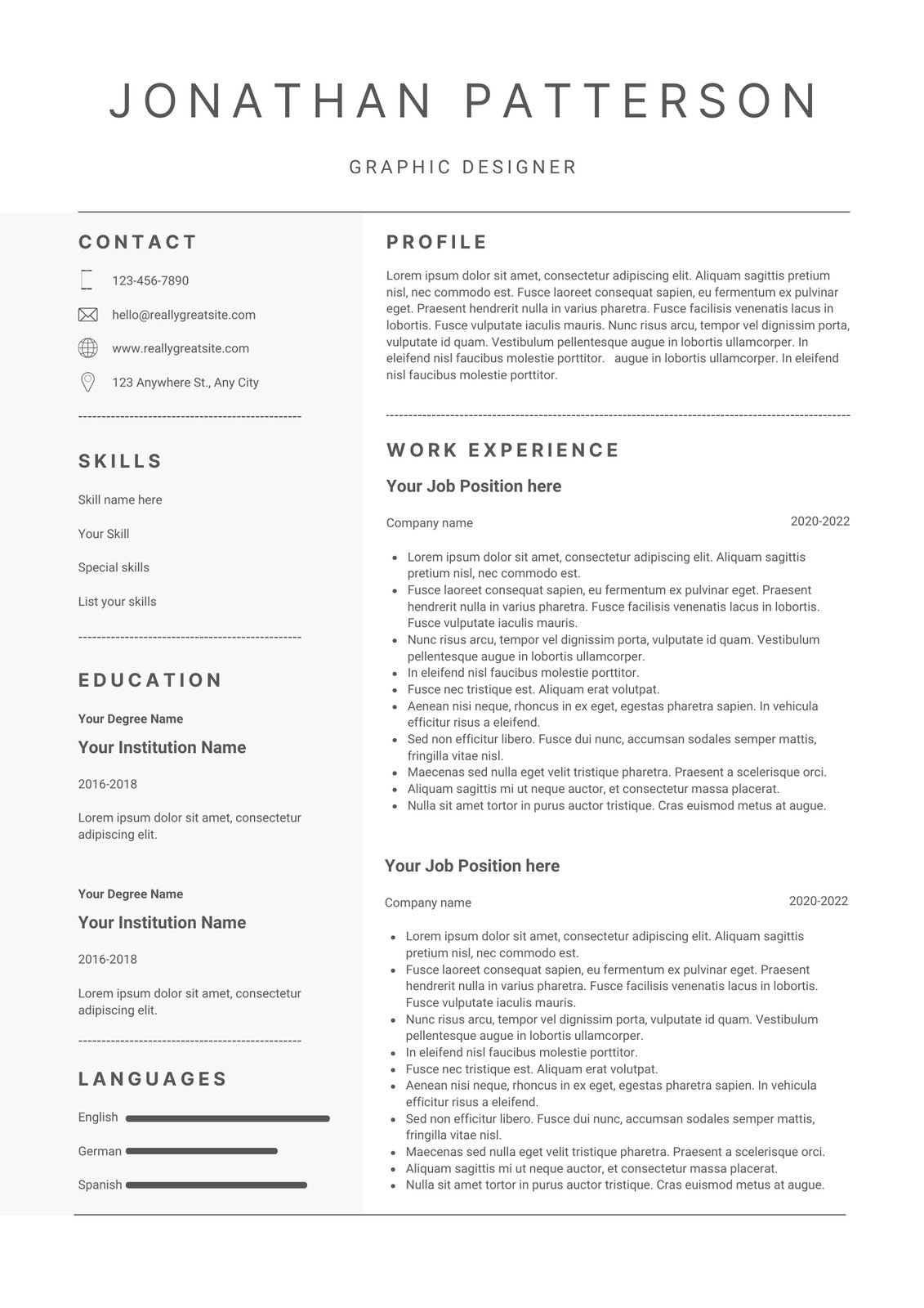 Modern Creative Resume