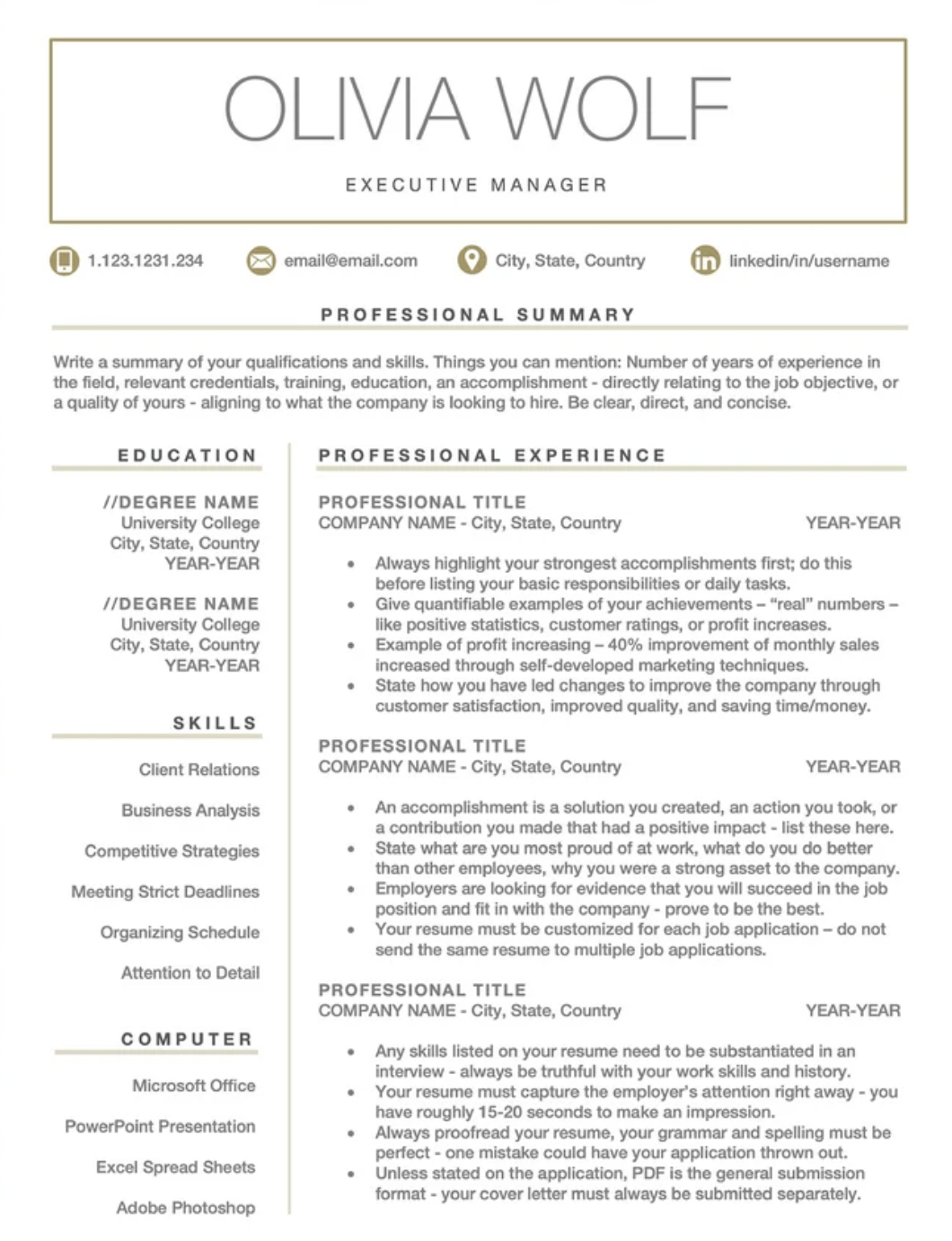 Eye-Catching Creative Resume