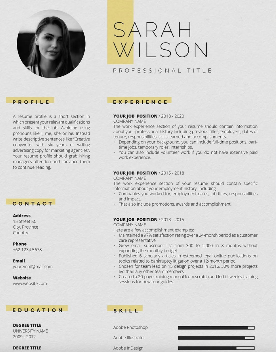 Artist Resume Template