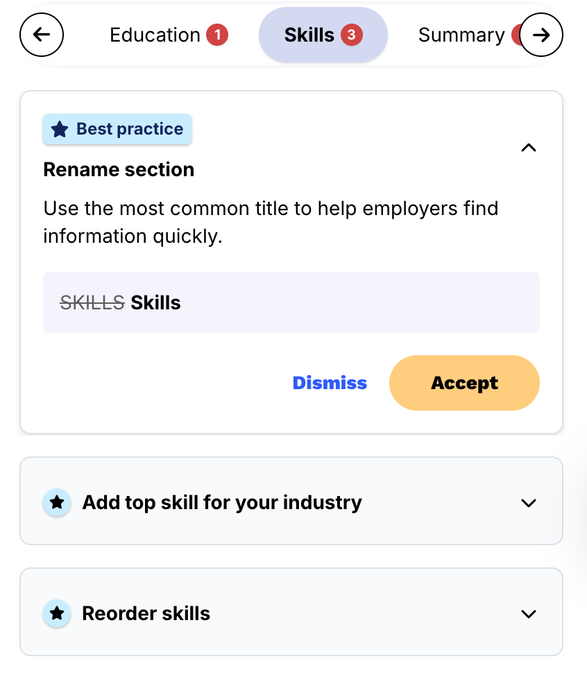 Resume-Now feedback