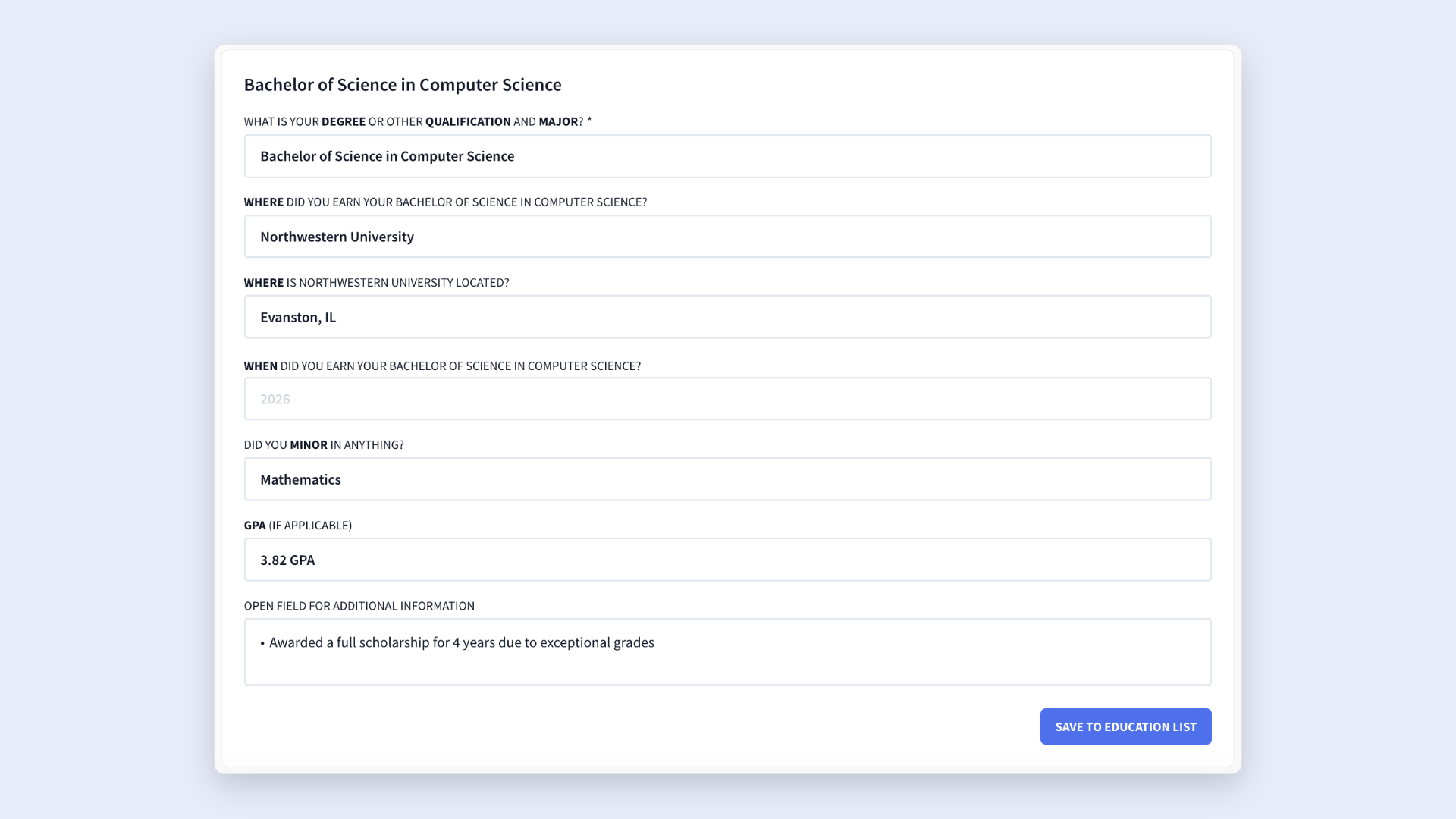 resume education section
