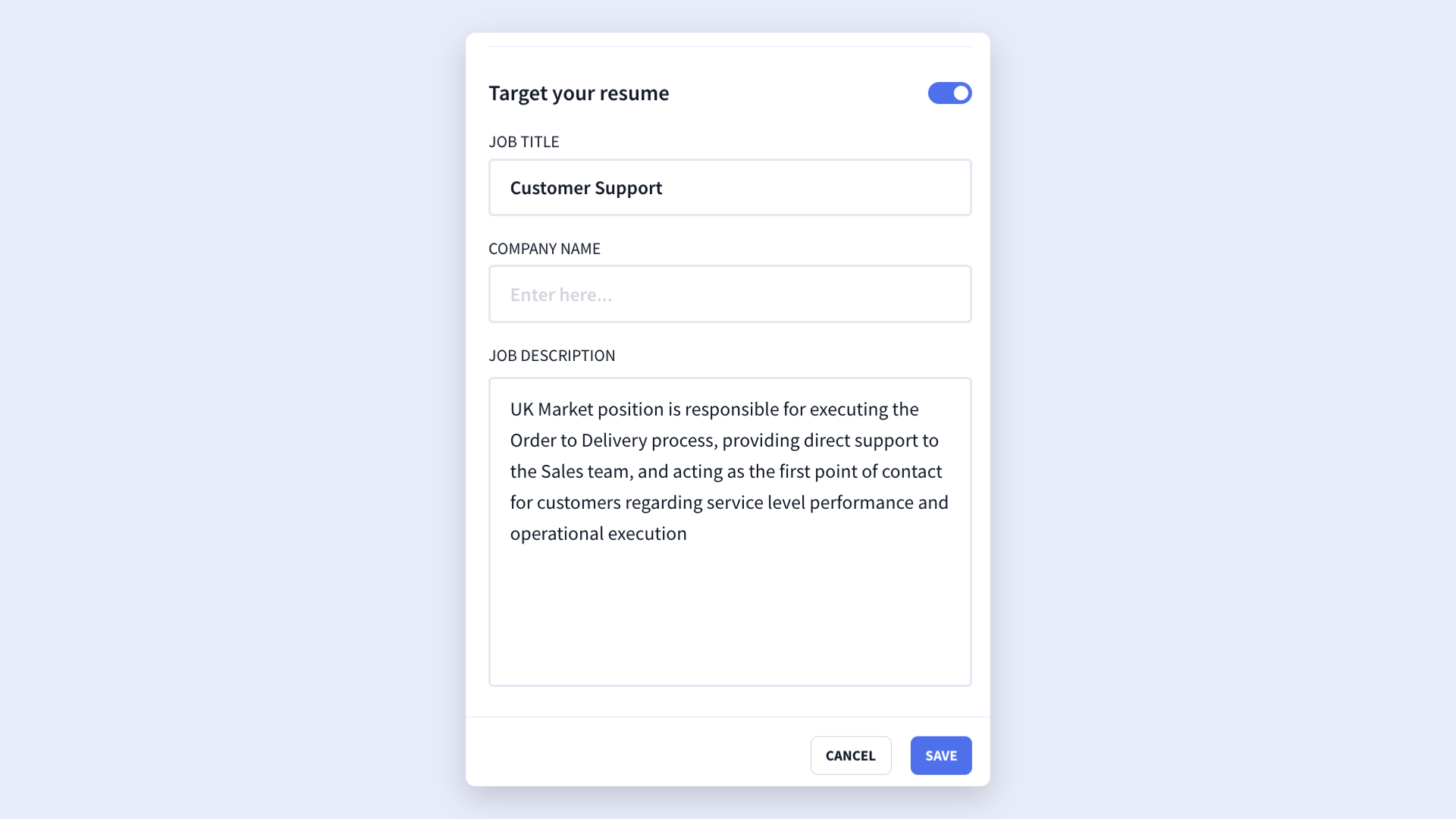 create a resume