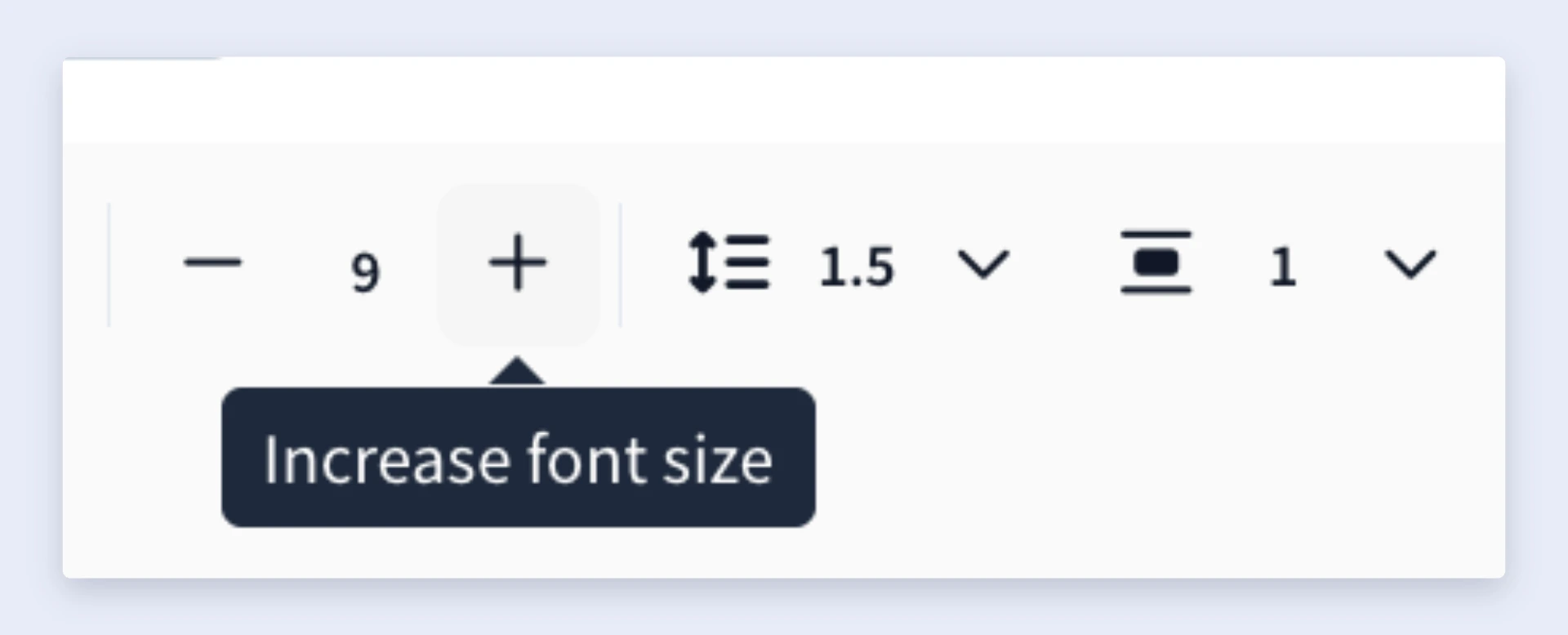 font size