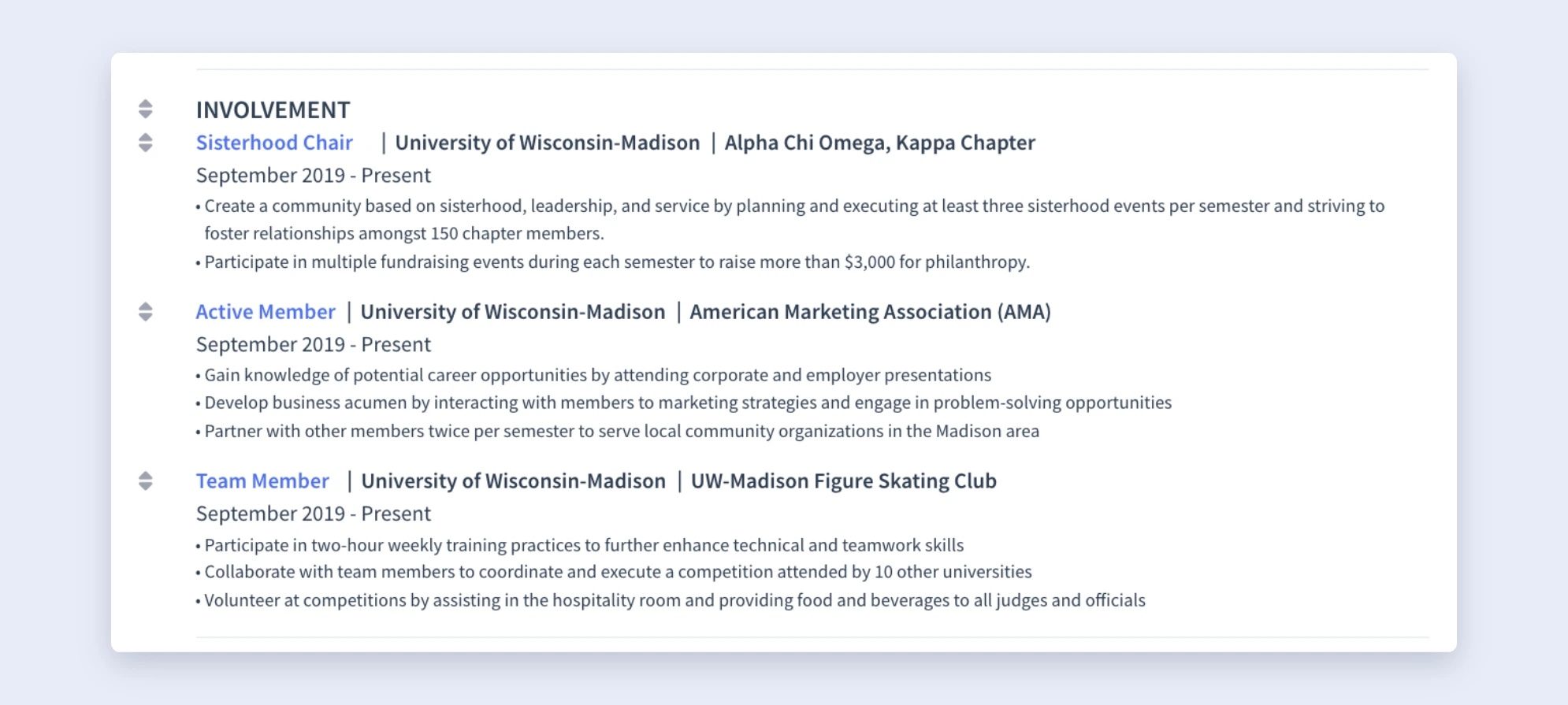 Preview resume