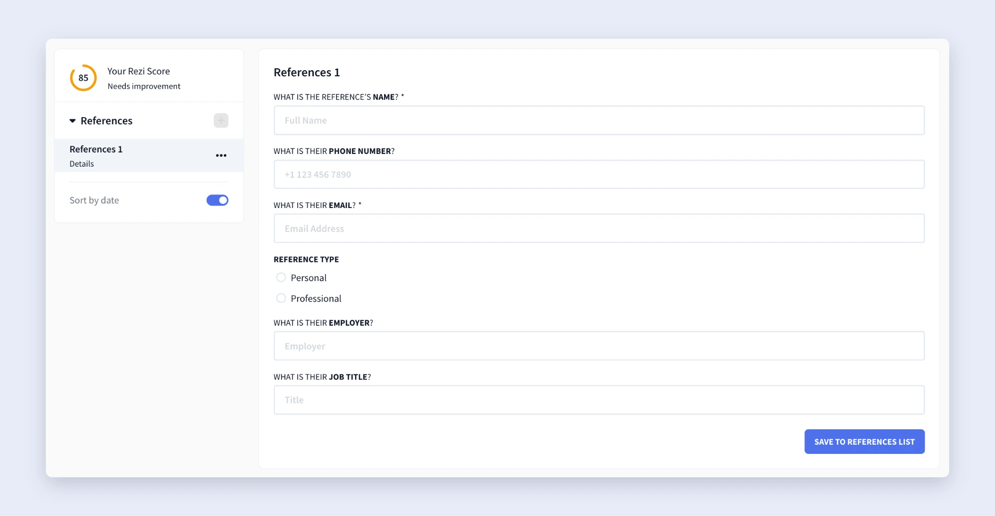 references section